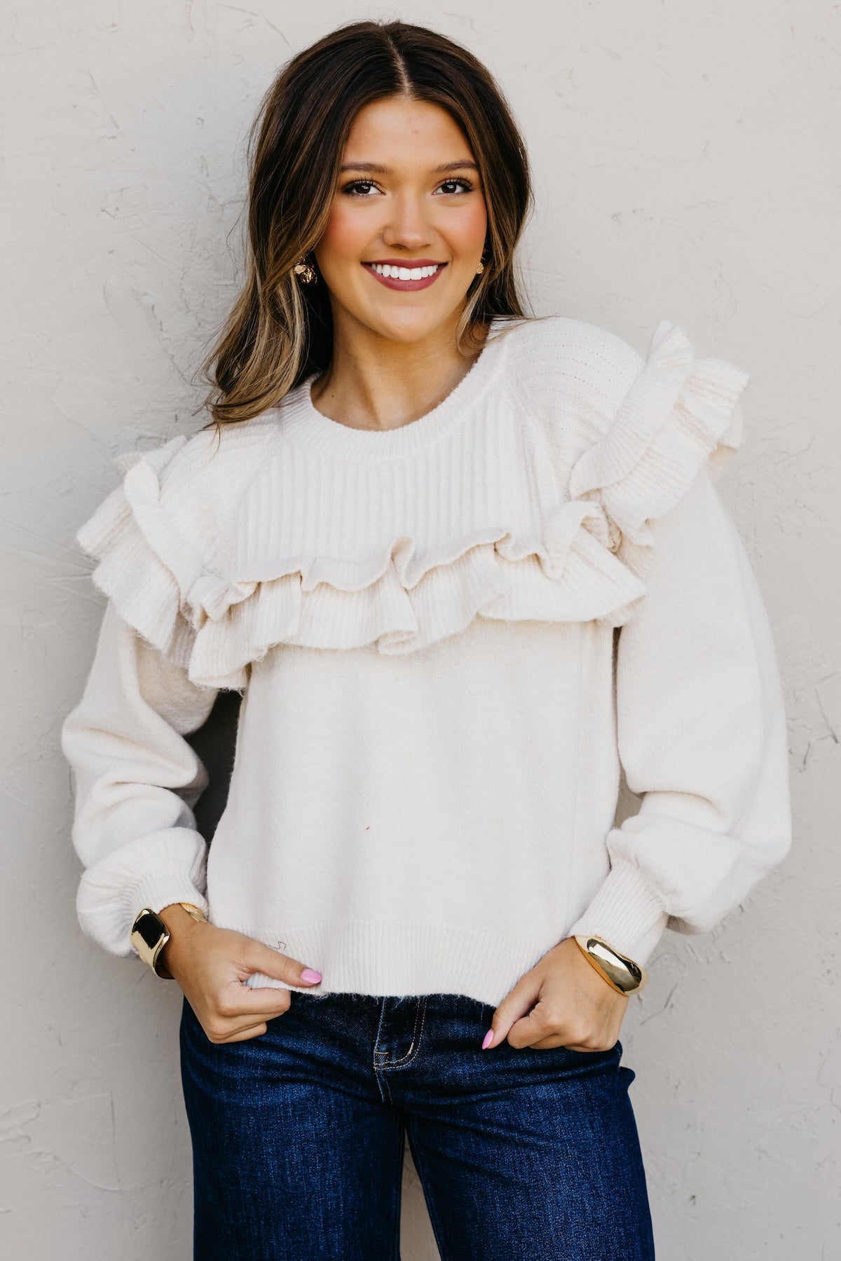 The Willow Ruffle Sweater