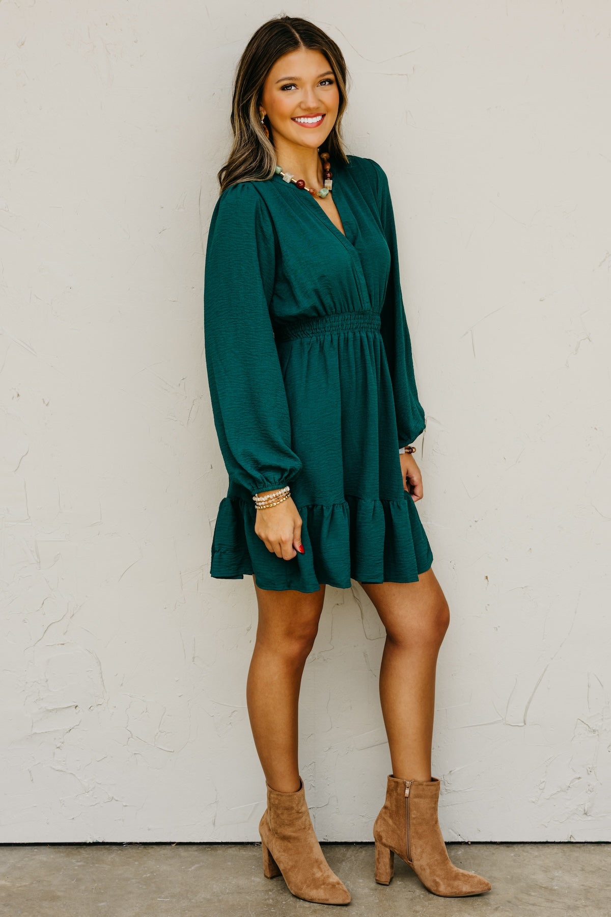 The Irene Elastic Waist Mini Dress