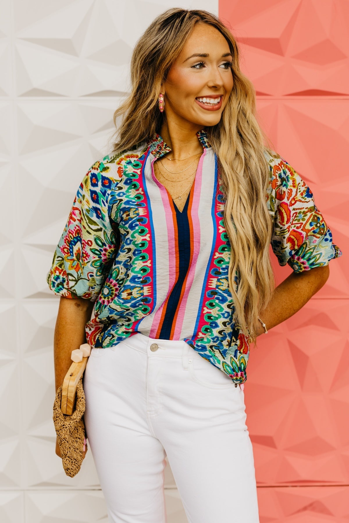 The Cammie Floral Contrast Top