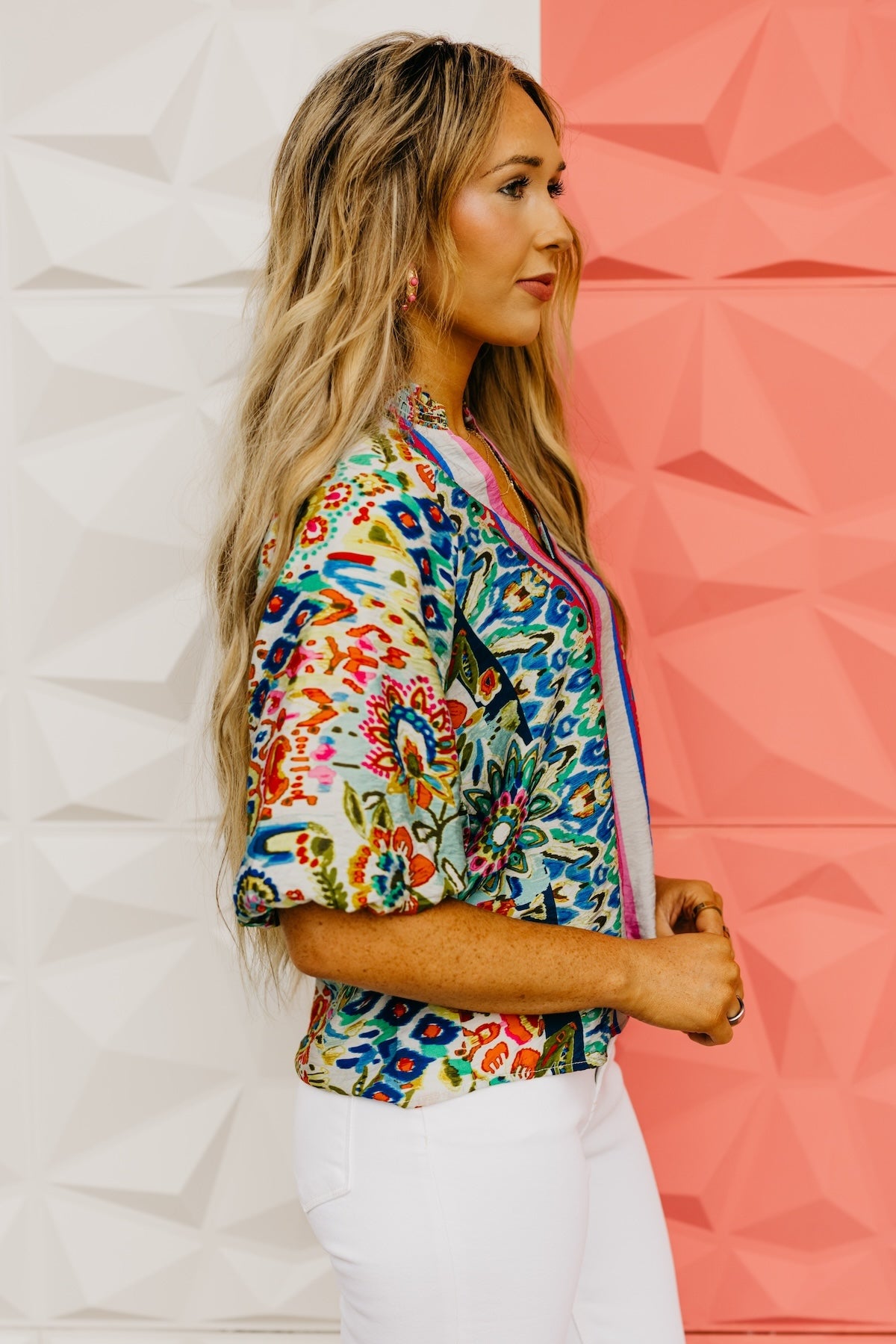 The Cammie Floral Contrast Top
