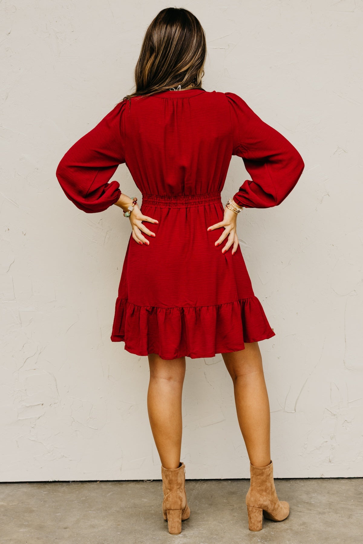 The Irene Elastic Waist Mini Dress