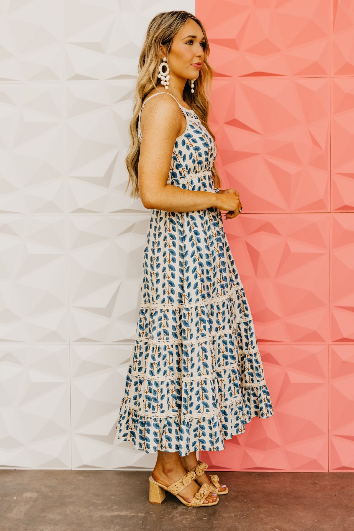 The Evie Crochet Trim Midi Dress