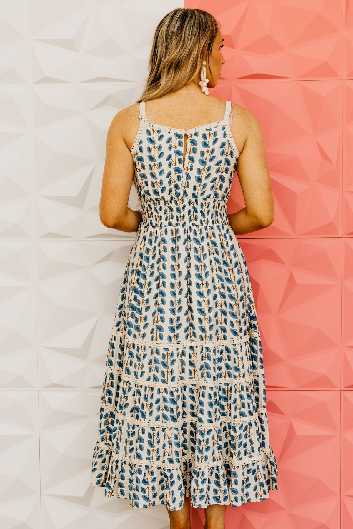 The Evie Crochet Trim Midi Dress