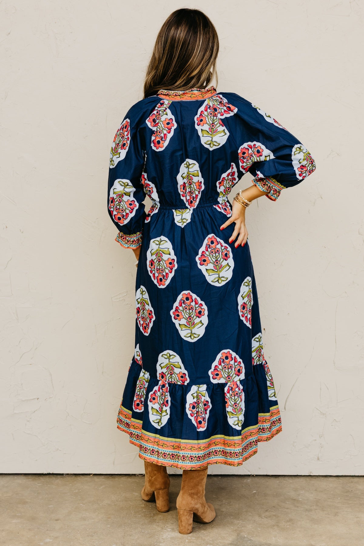 The Omni Floral Woven Midi Dress