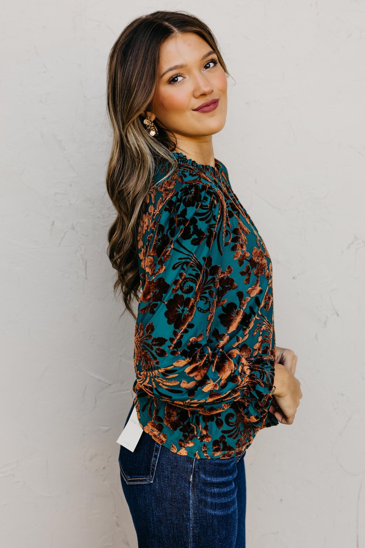 The Avalon Felt Floral Top