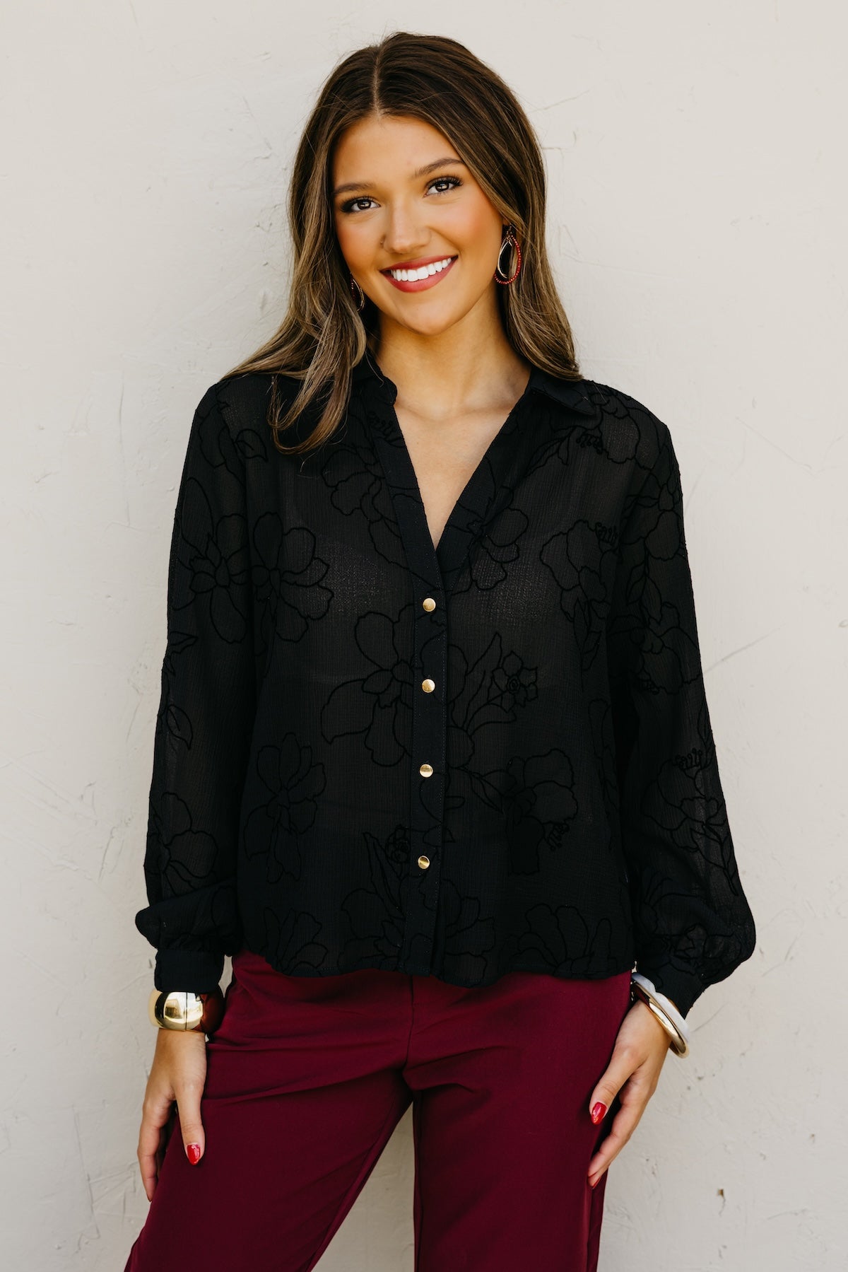 The Murph Floral Outline Shirt