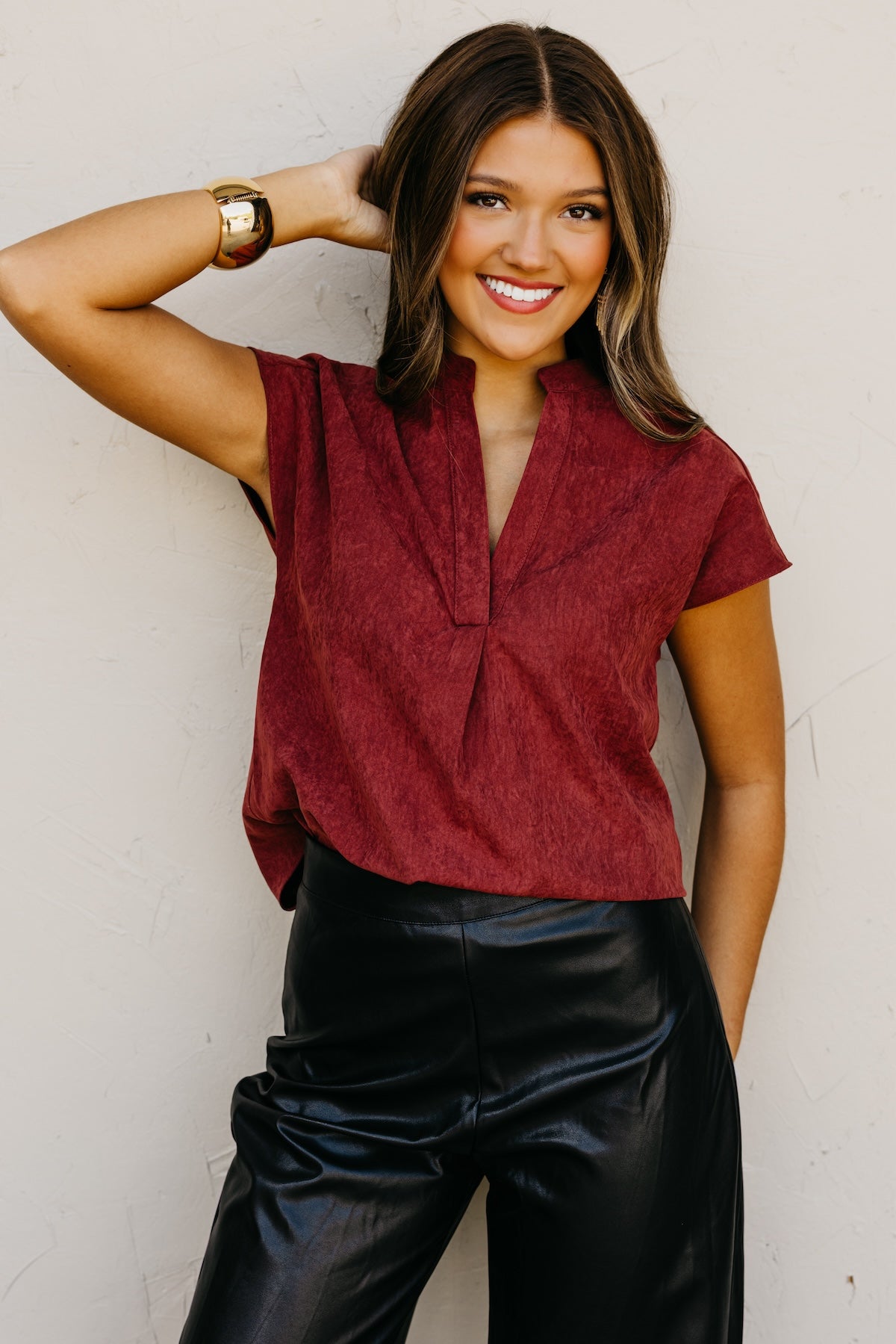 The Mandi Drop Shoulder Felt. Blouse