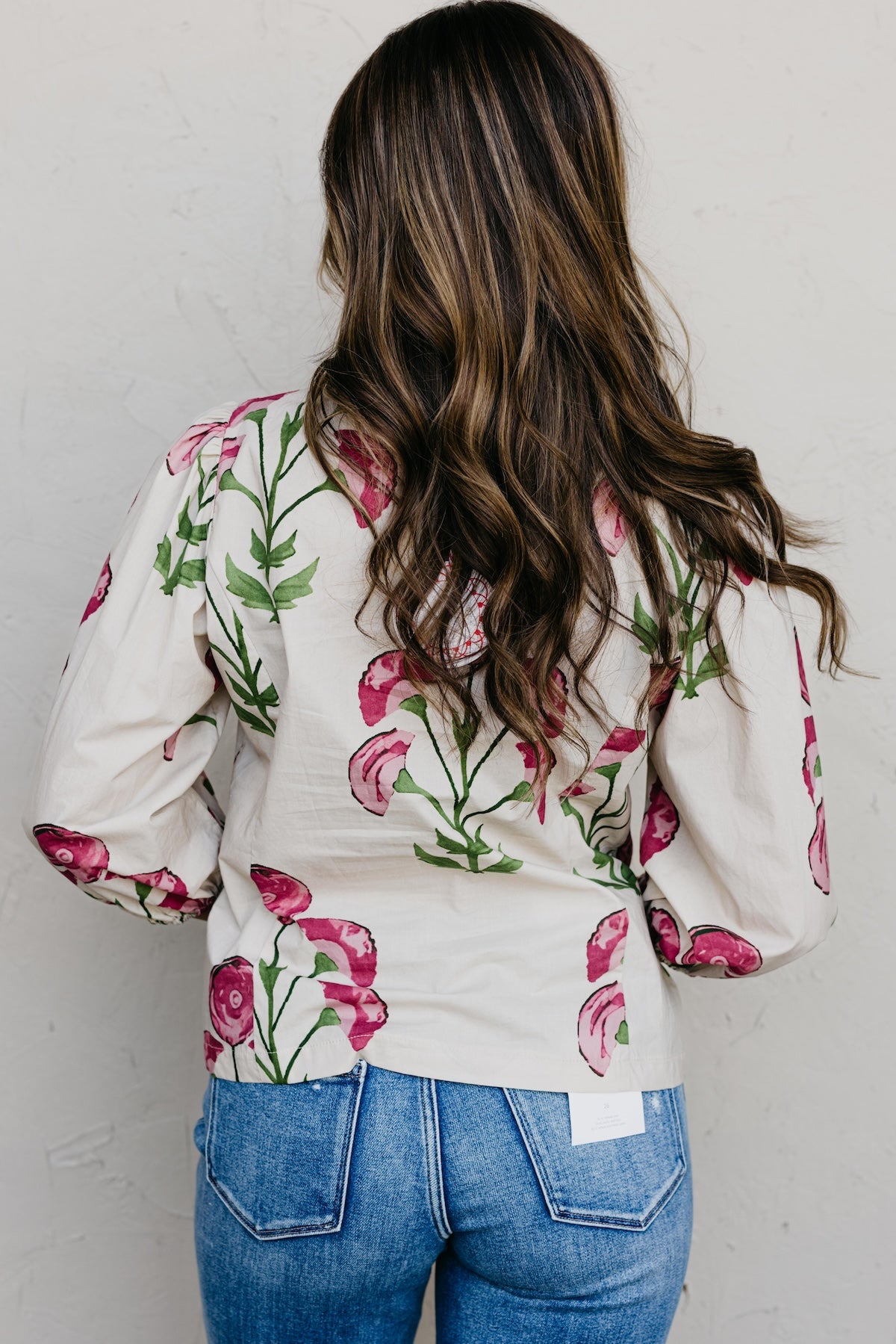 The Rosey Floral Woven Ruffle Blouse