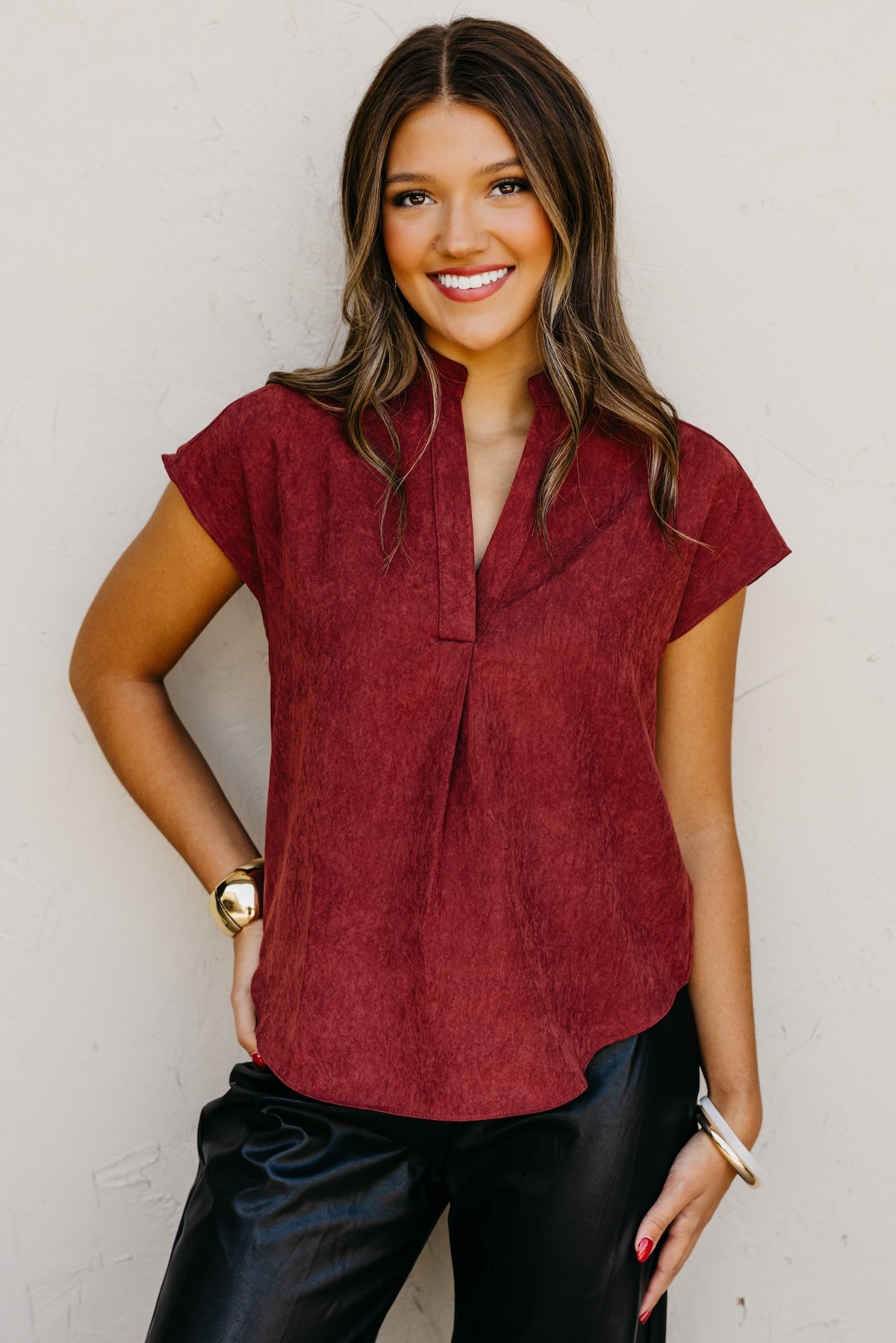 The Mandi Drop Shoulder Felt. Blouse
