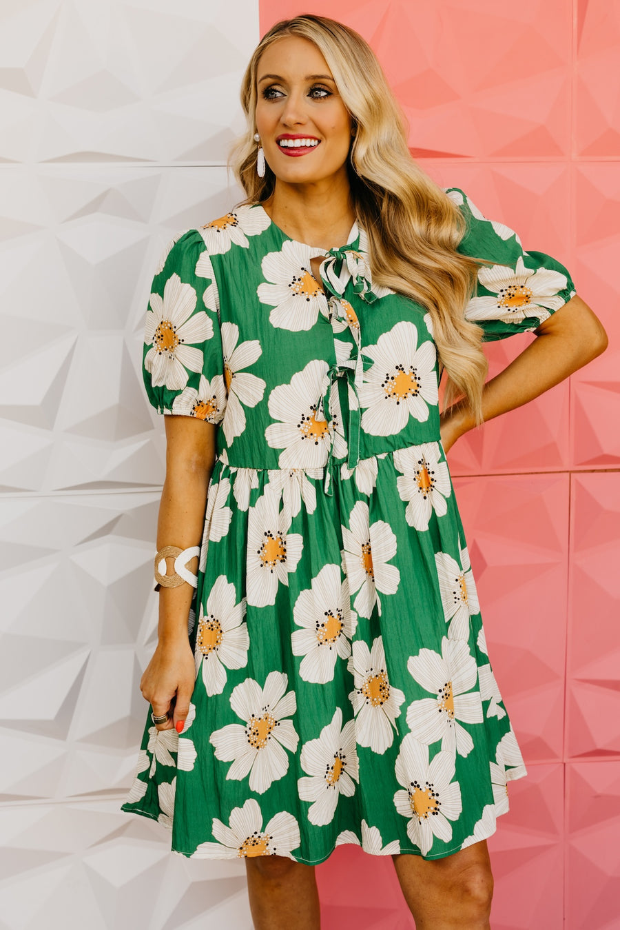 The Kami Floral Puff Sleeve Mini Dress
