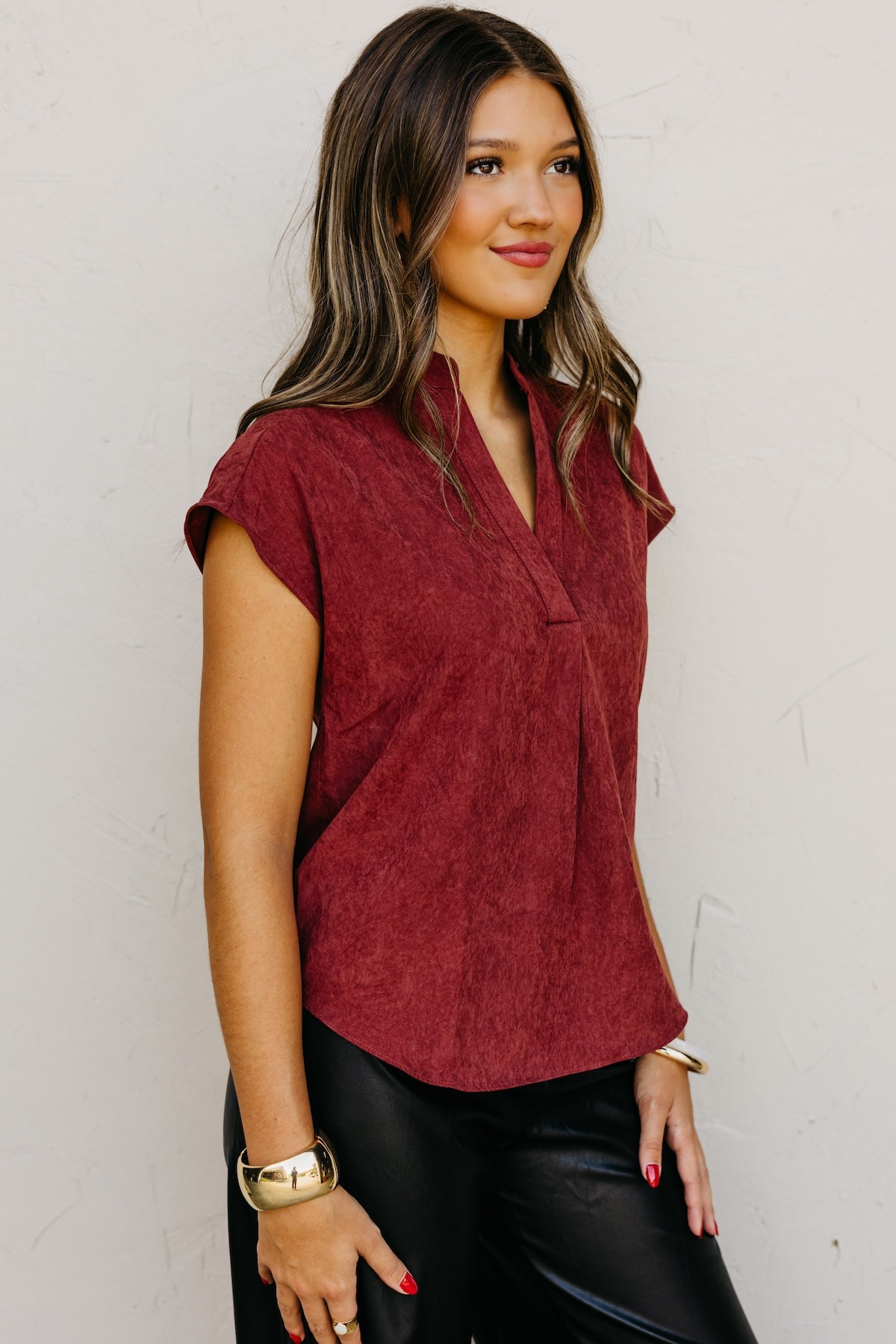 The Mandi Drop Shoulder Felt. Blouse