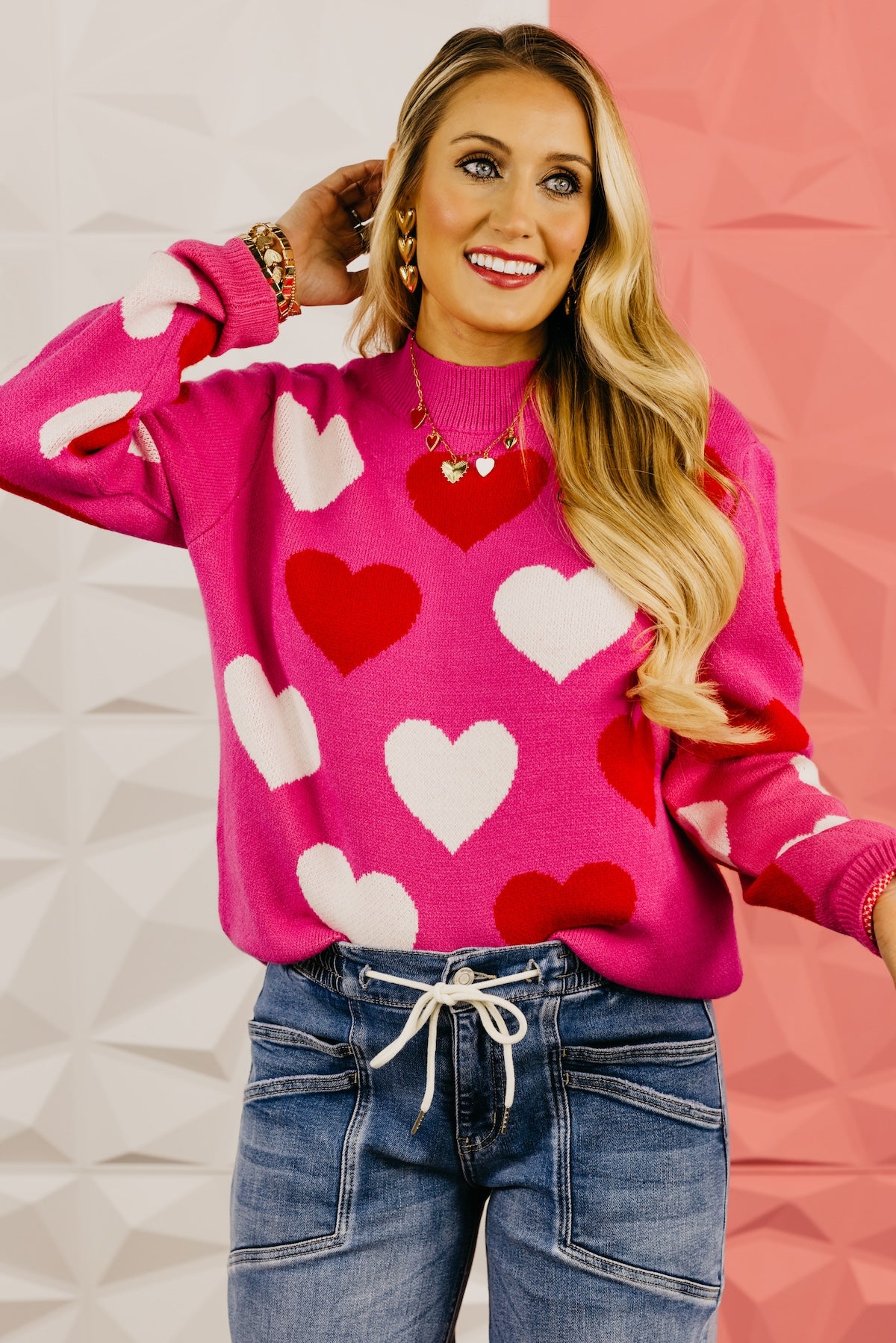 The Leila Heart Mock Neck Sweater | MOD Boutique