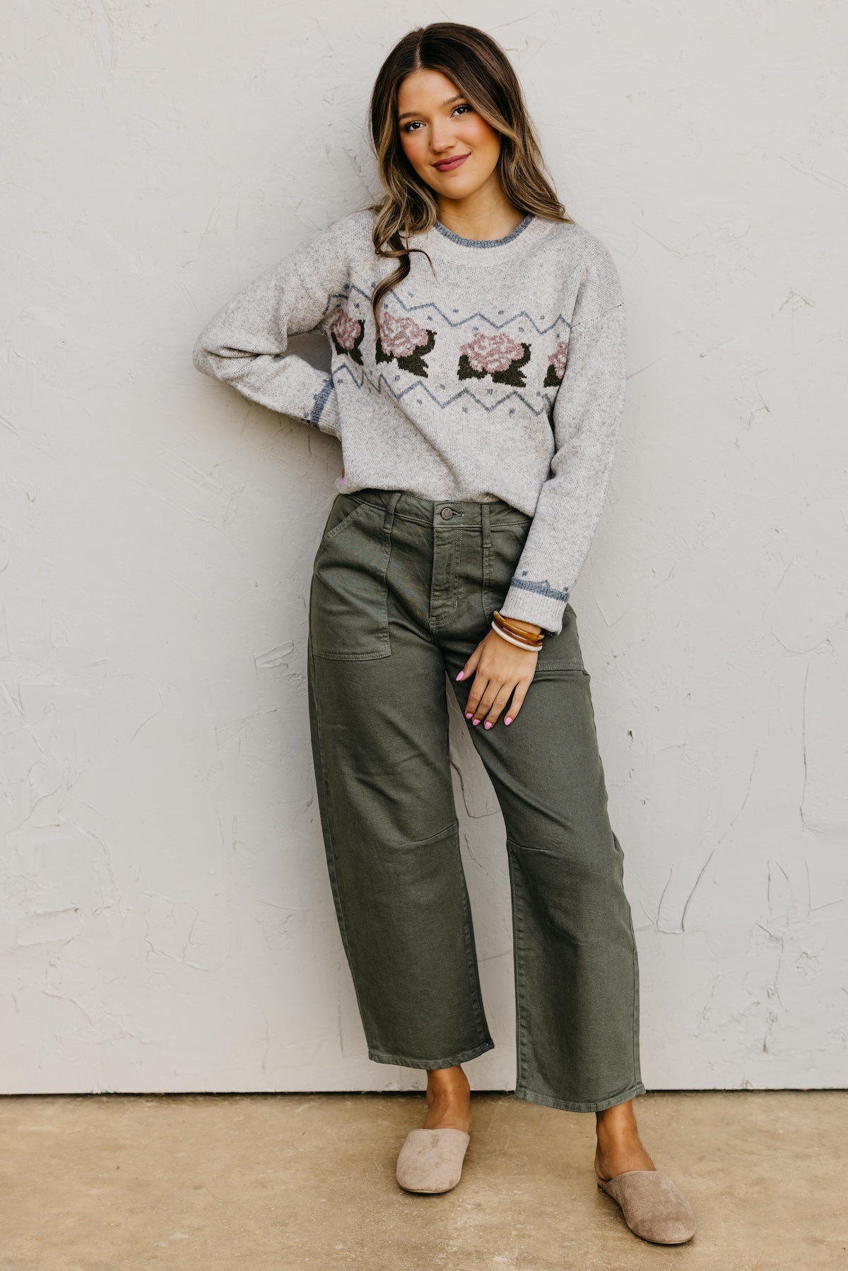 The Ottilie Vintage Rose Sweater