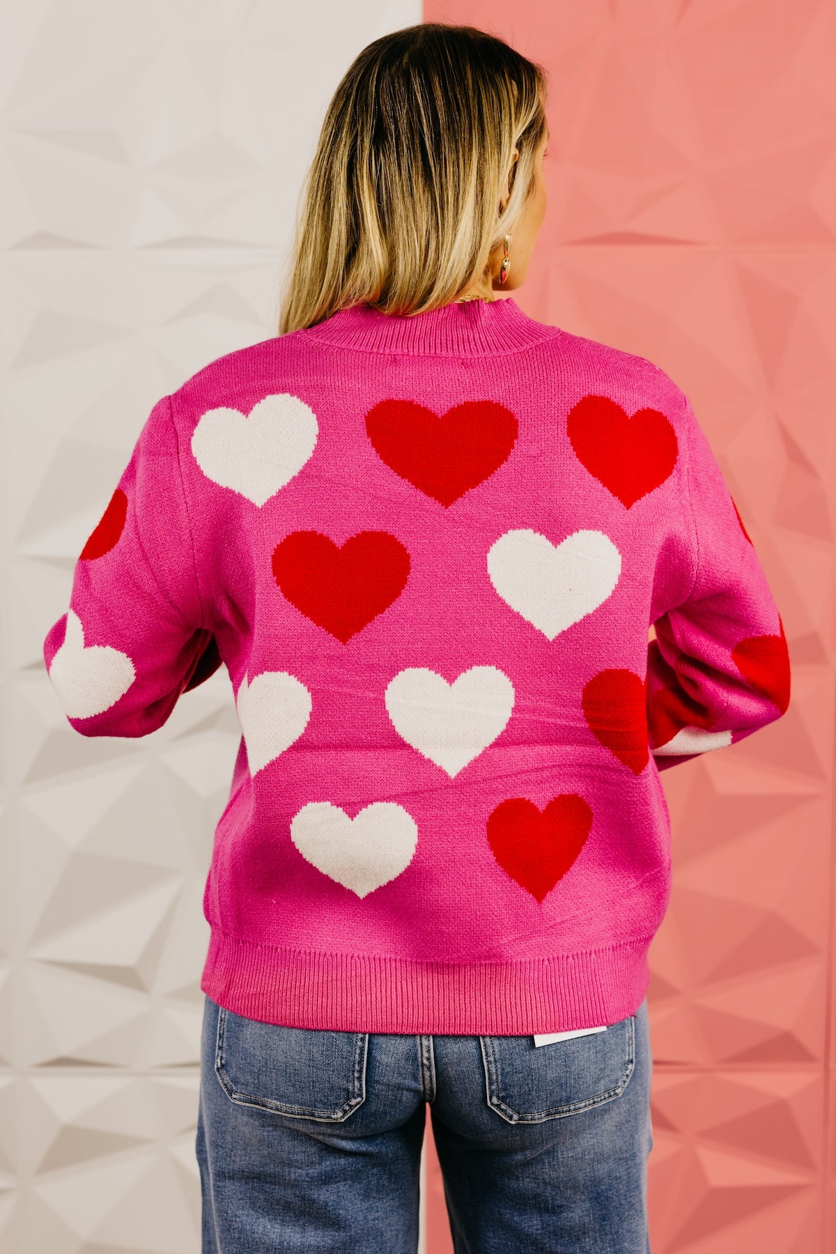 The Leila Heart Mock Neck Sweater