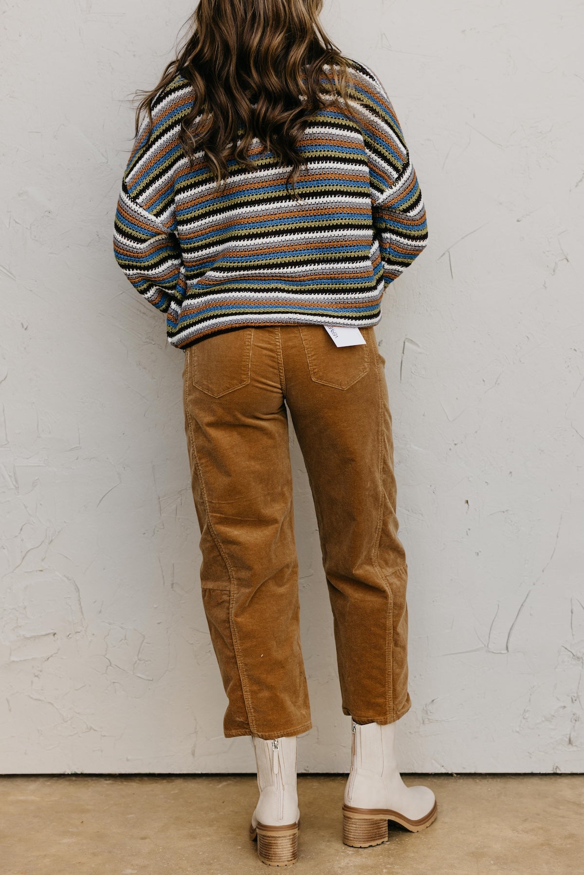 Vervet Denim | High Rise Corduroy Barrel Denim