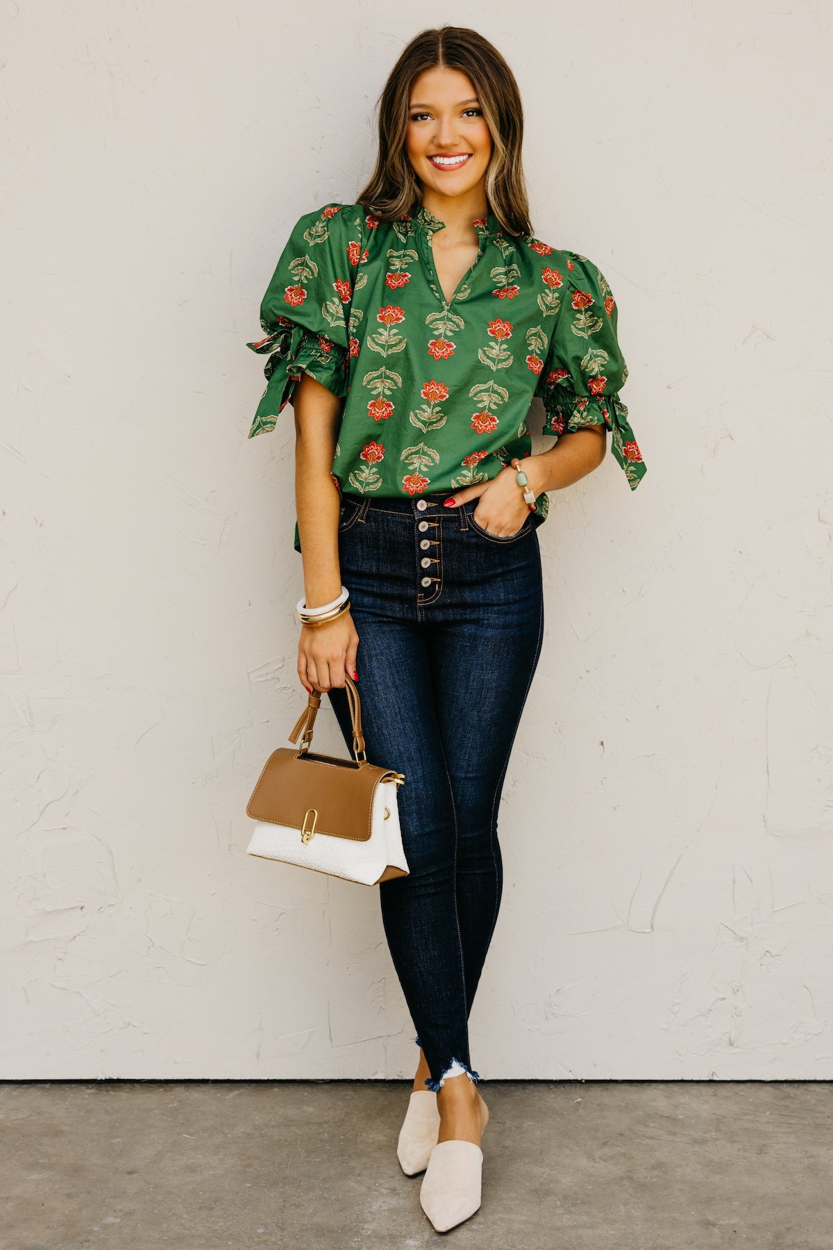The Fallon Floral Woven Top