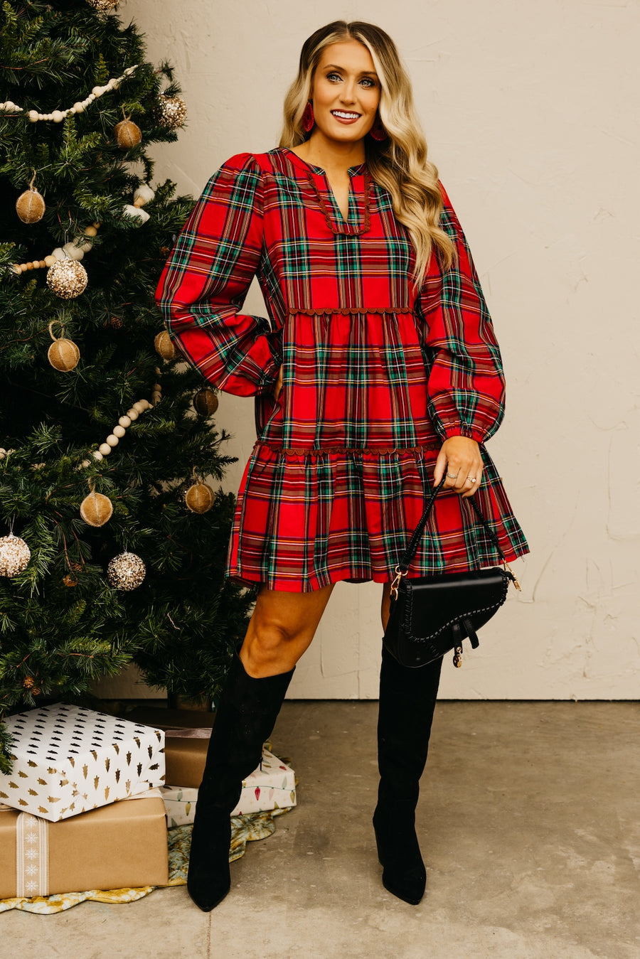The Maverick Tartan Plaid Mini Dress