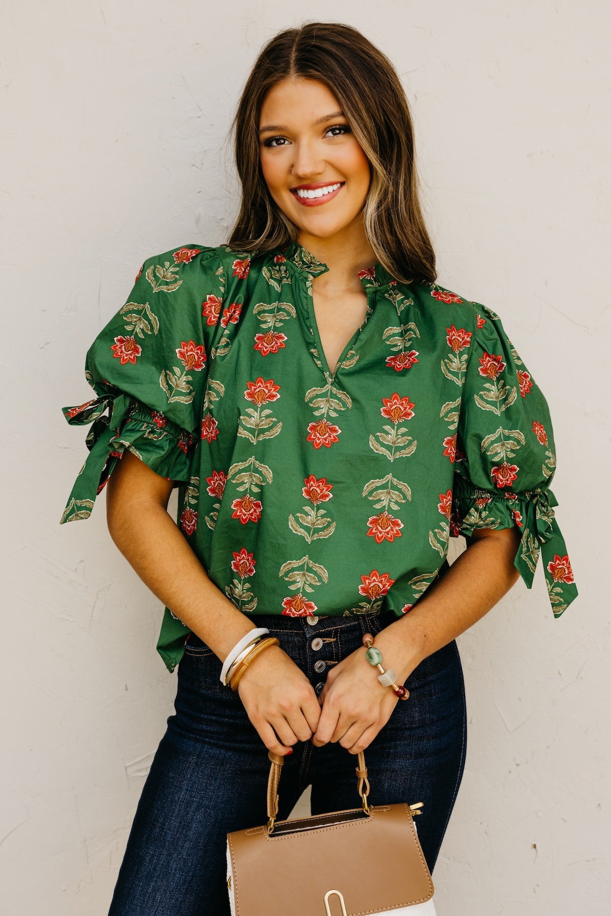 The Fallon Floral Woven Top