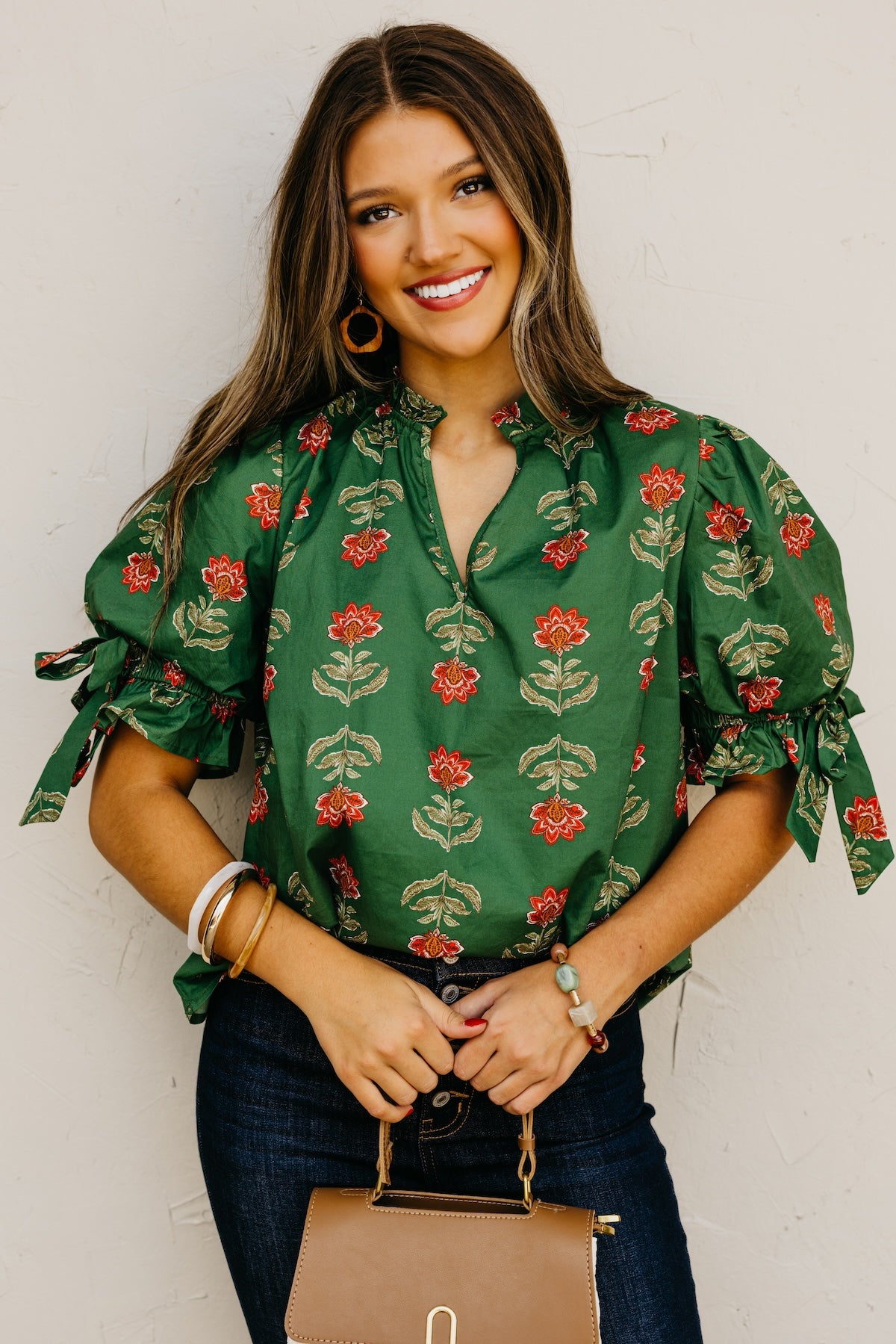 The Fallon Floral Woven Top