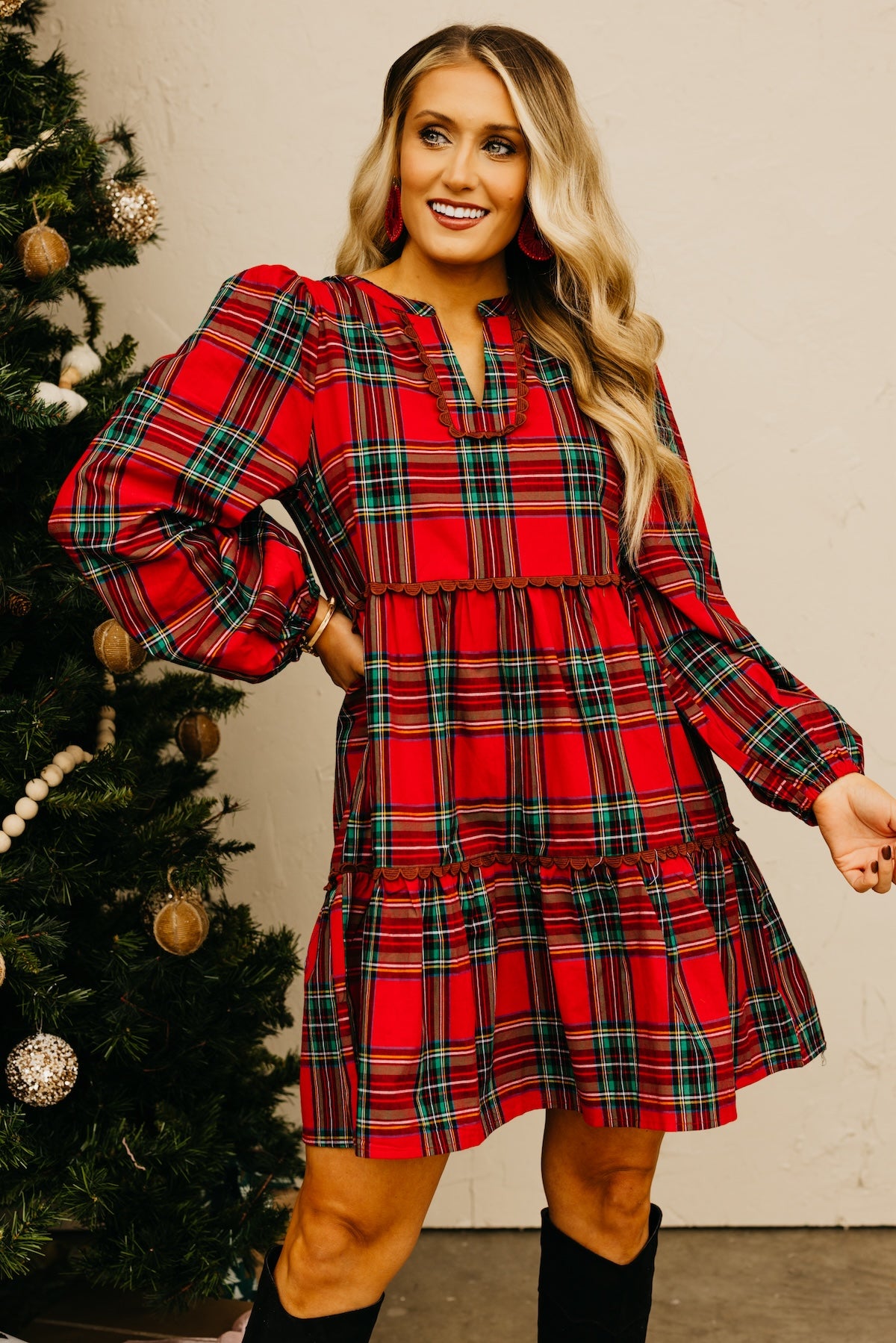 The Maverick Tartan Plaid Mini Dress