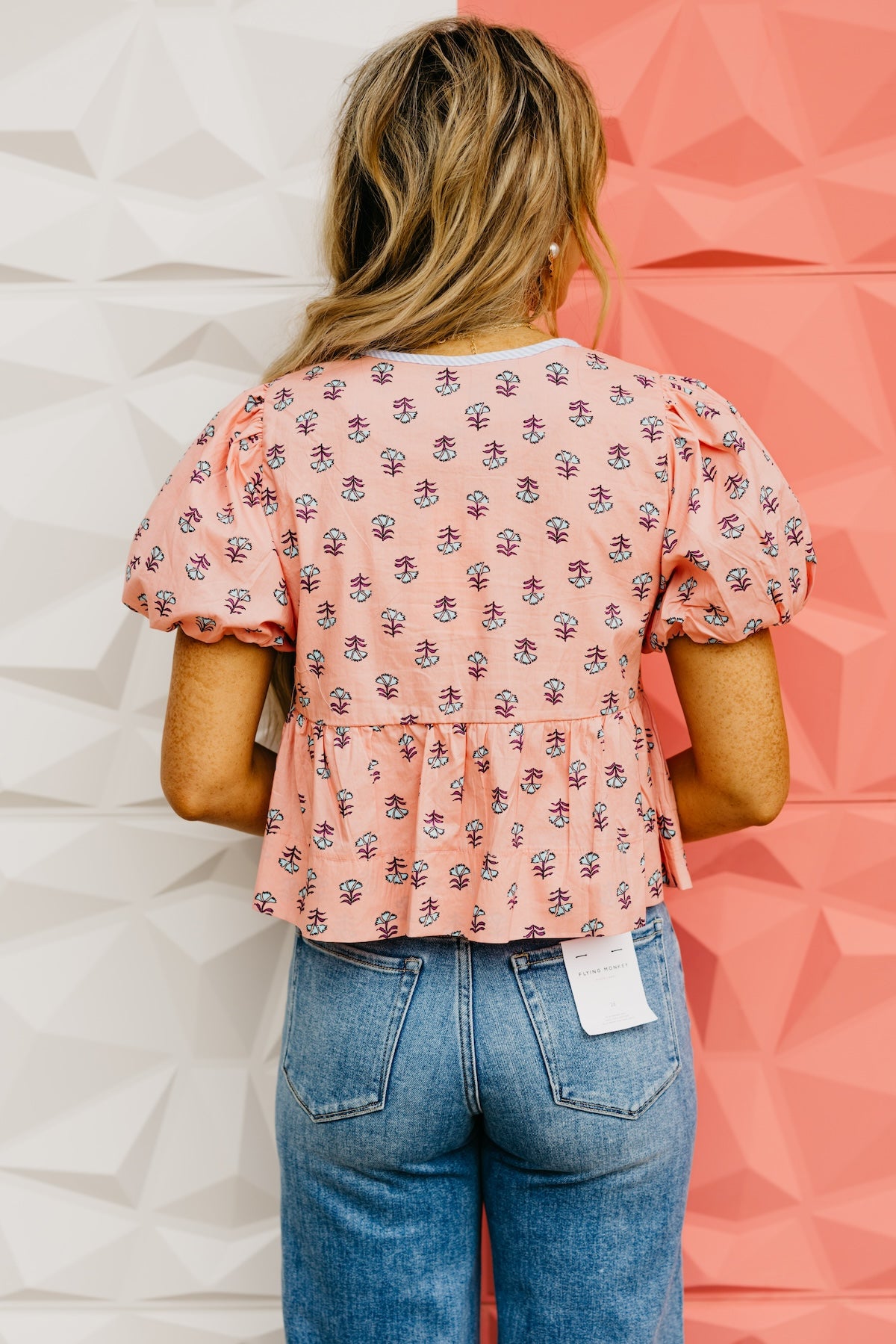 The Finnegan Floral Tie Front Blouse