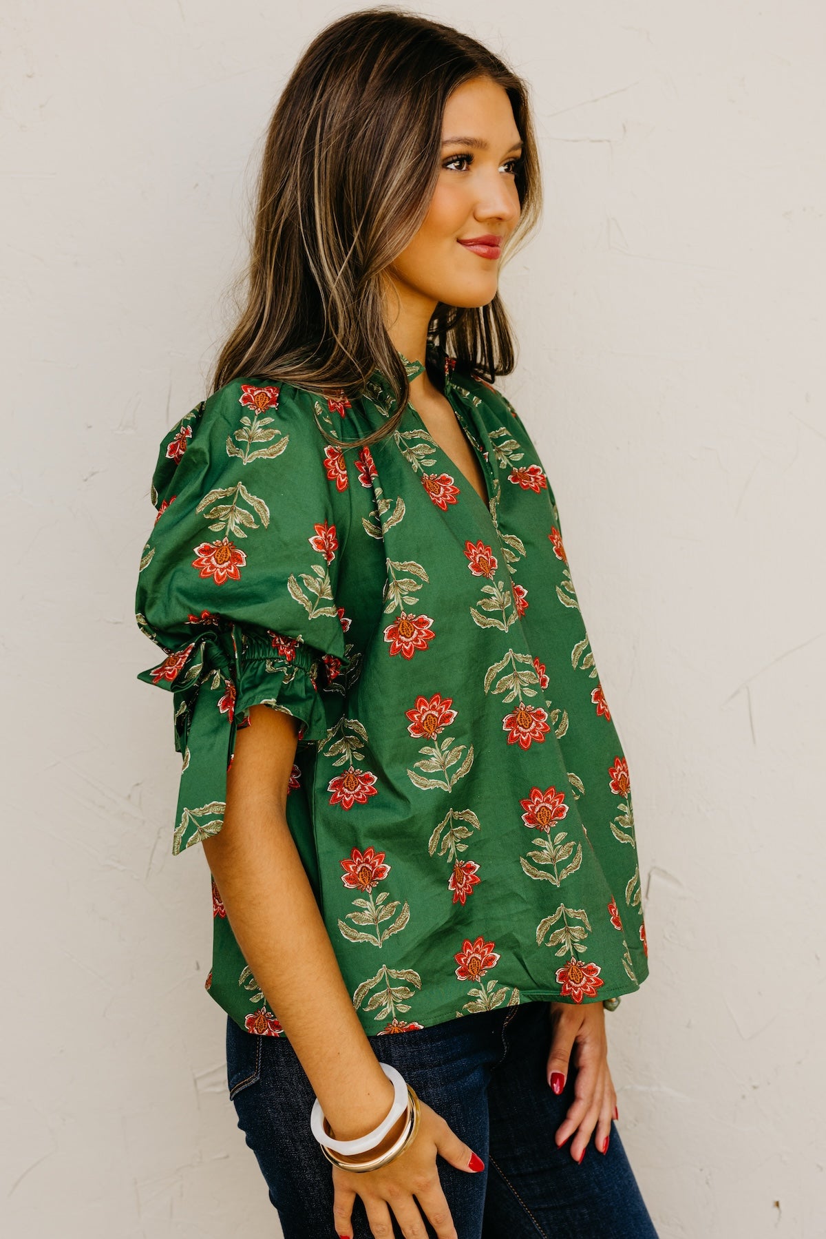 The Fallon Floral Woven Top