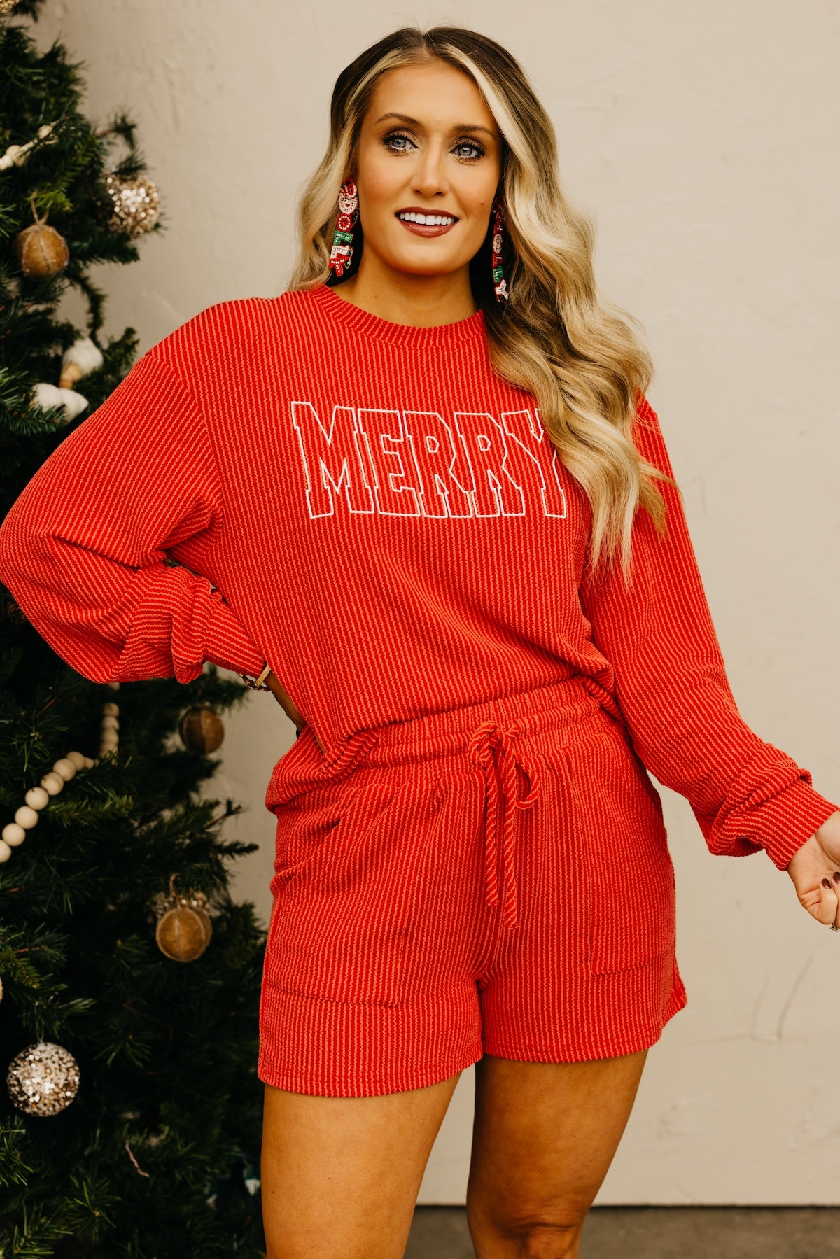 The Merry Graphic Shorts Set