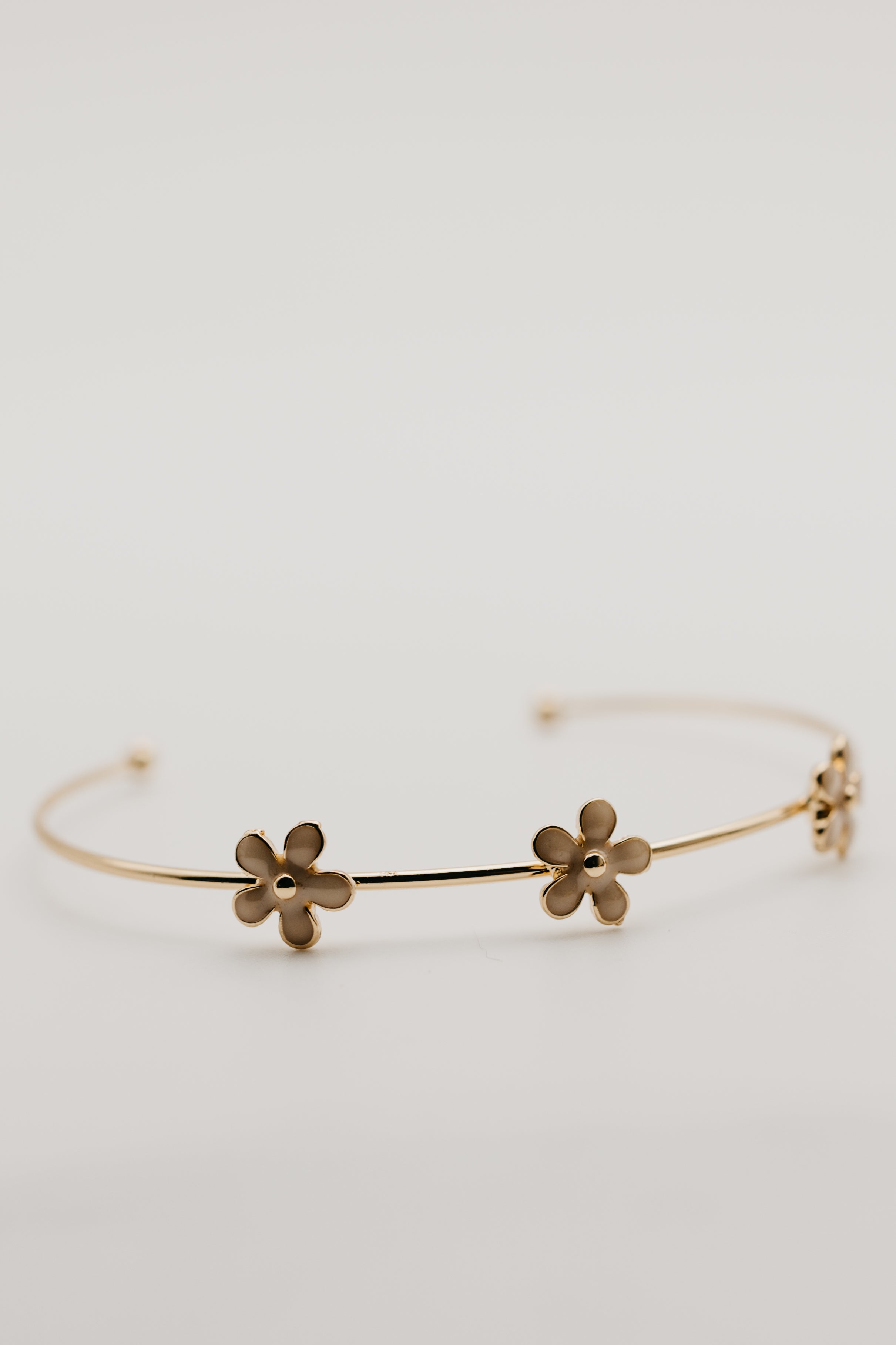 The Elena Dainty Flower Cuff Bracelet