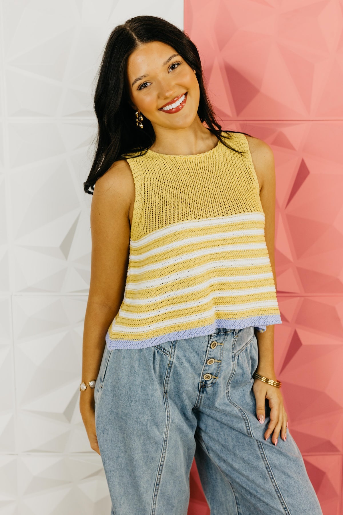 The Kevin Scoop Neck Sweater Tank Top