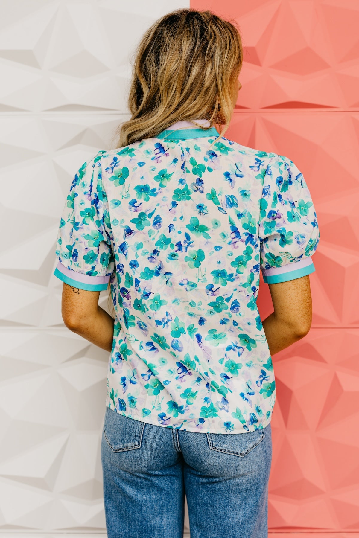 The Angelica Floral Puff Sleeve Blouse