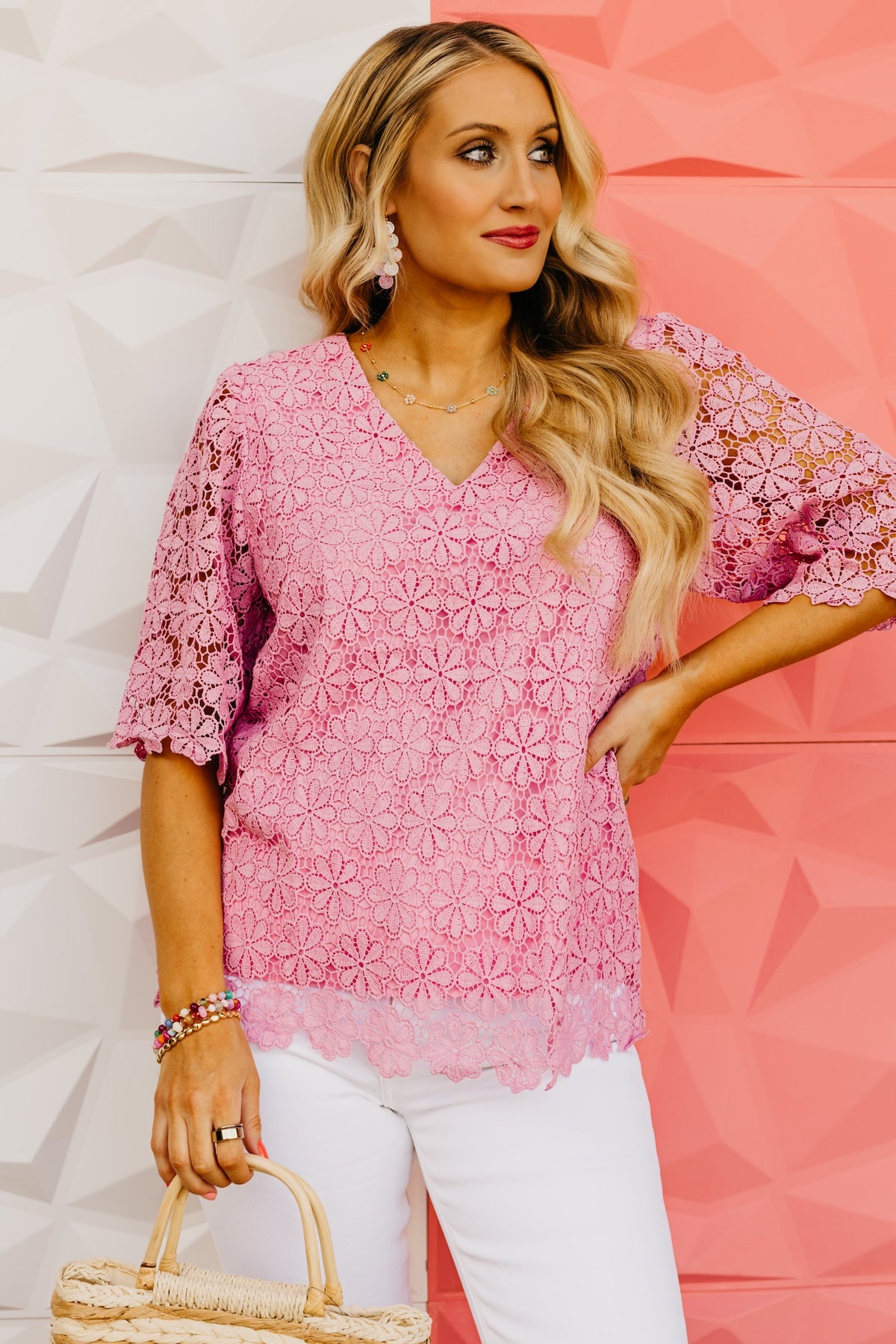 The Cayden Floral Lace Top
