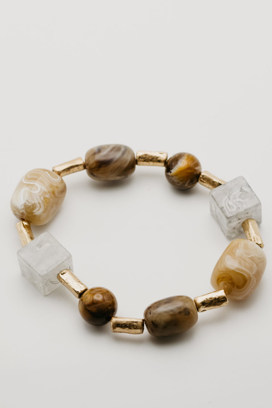 The Willis Mixed Resin Bead Stretch Bracelet