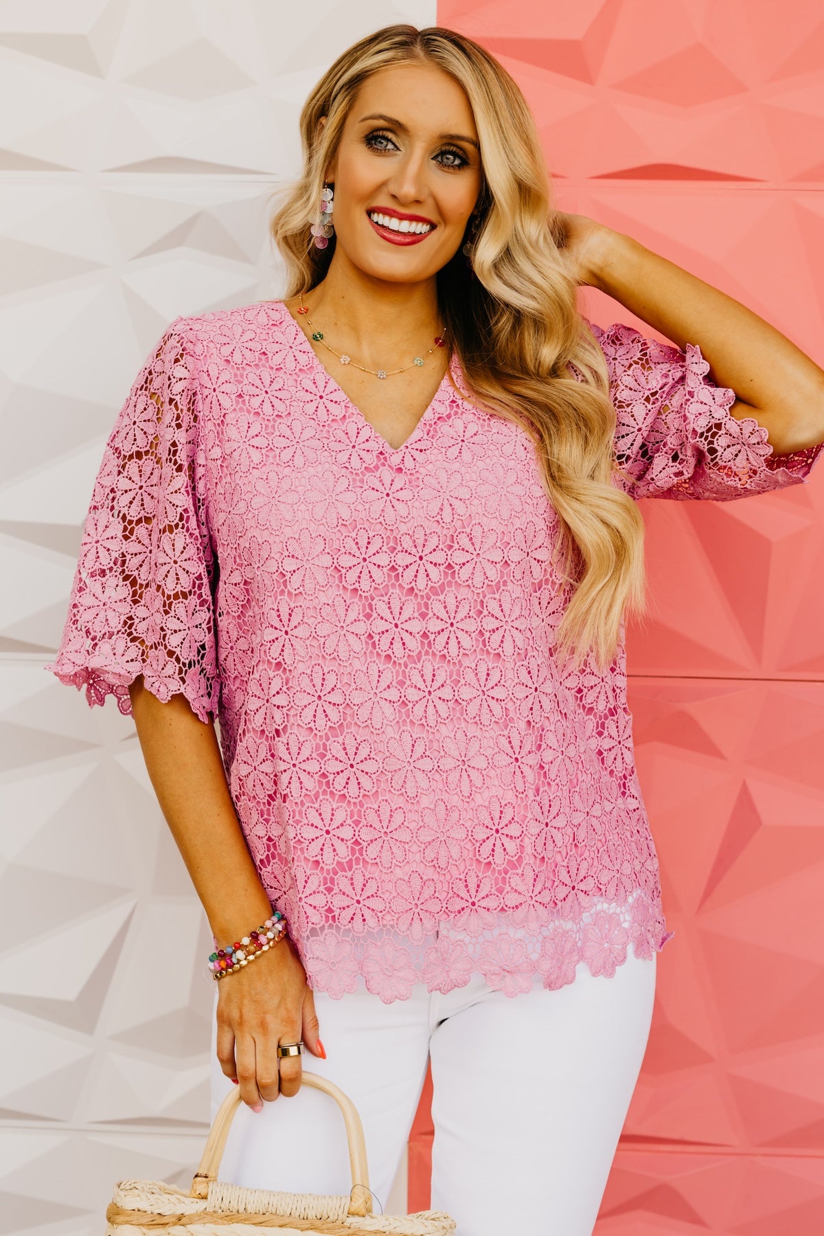 The Cayden Floral Lace Top