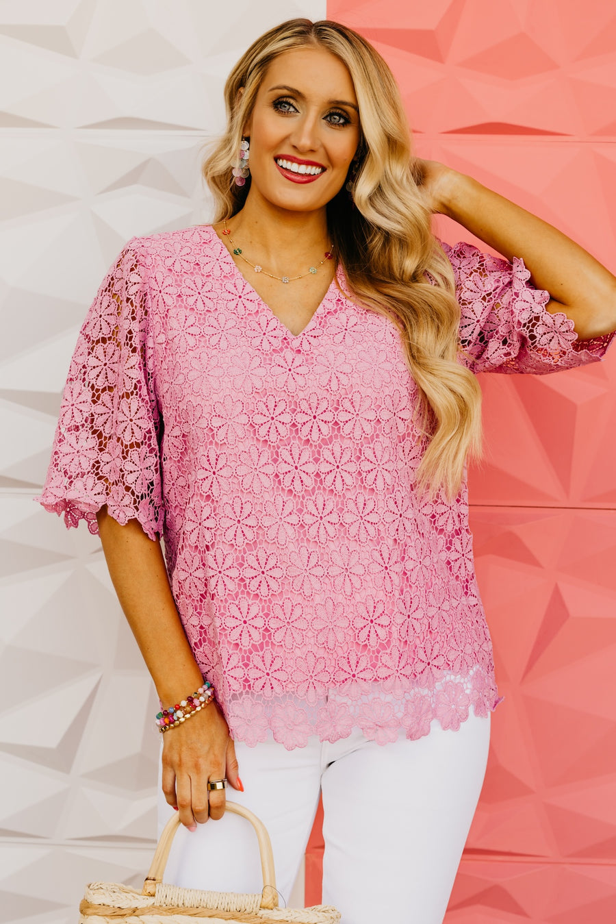 The Cayden Floral Lace Top