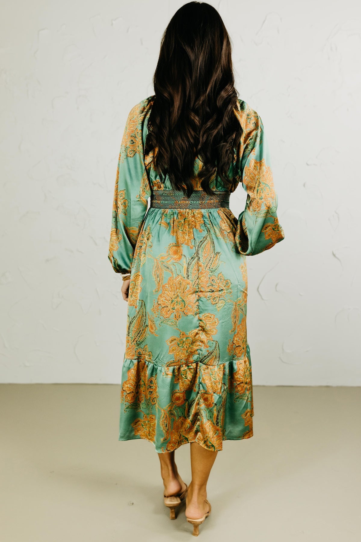 The Rowan Smocked Midi Dress