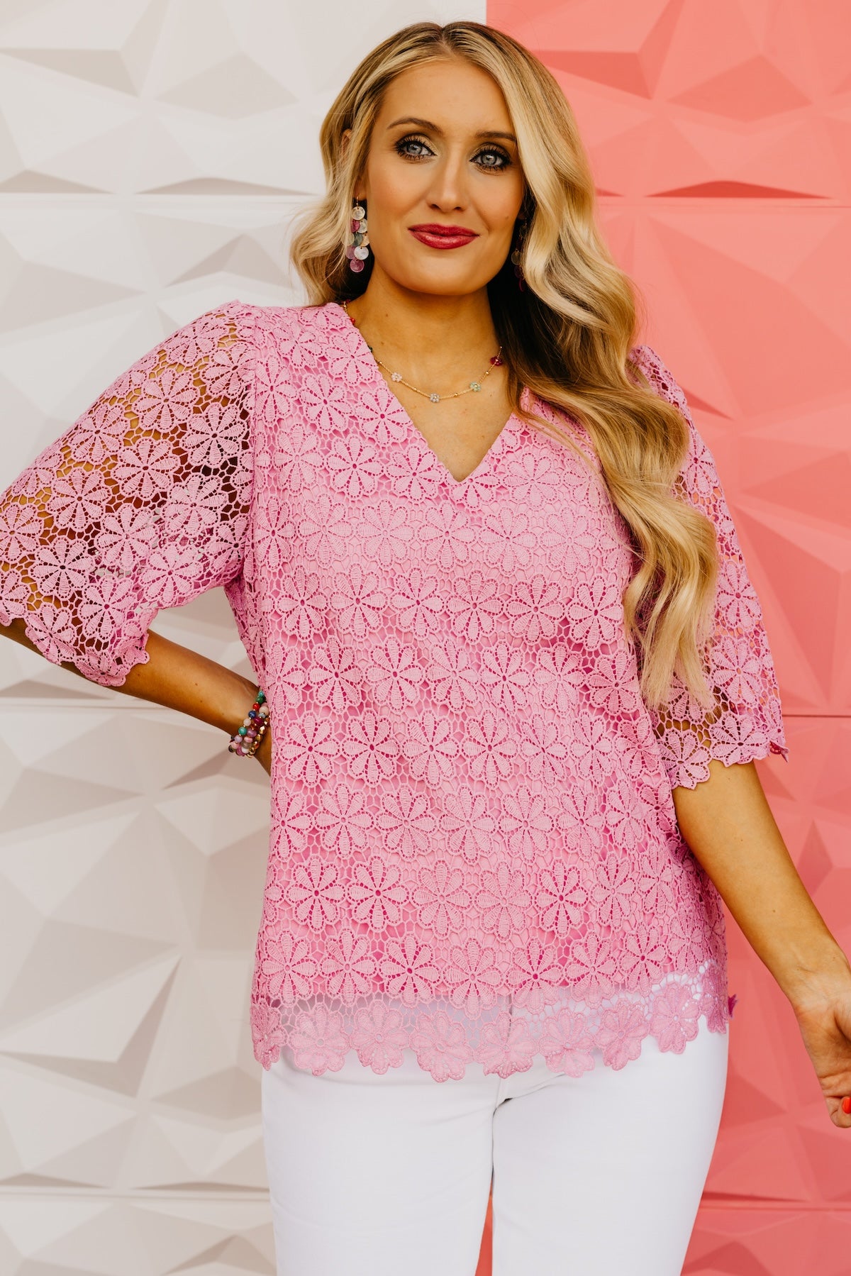 The Cayden Floral Lace Top