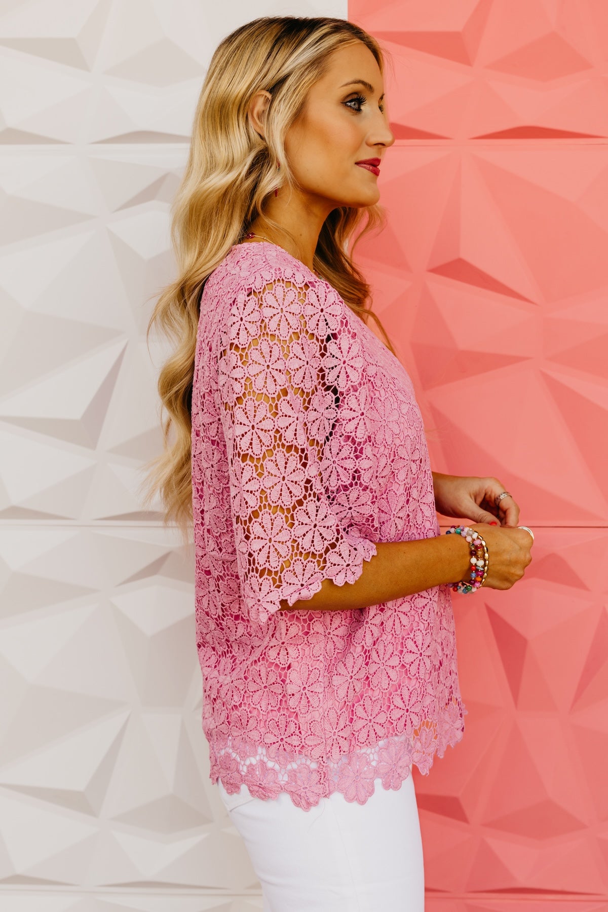 The Cayden Floral Lace Top
