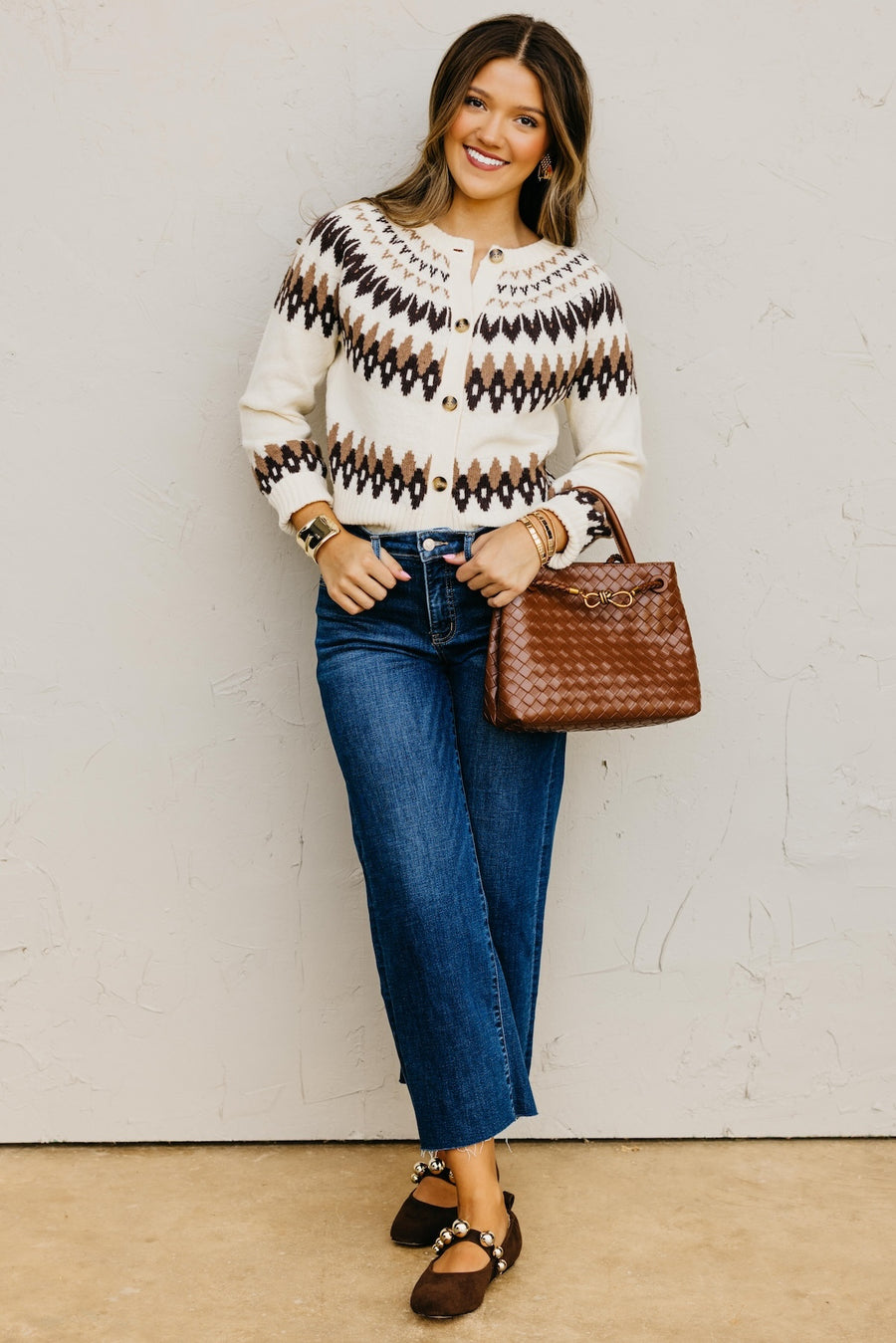 The Rosalee Fair Isle Sweater Cardigan