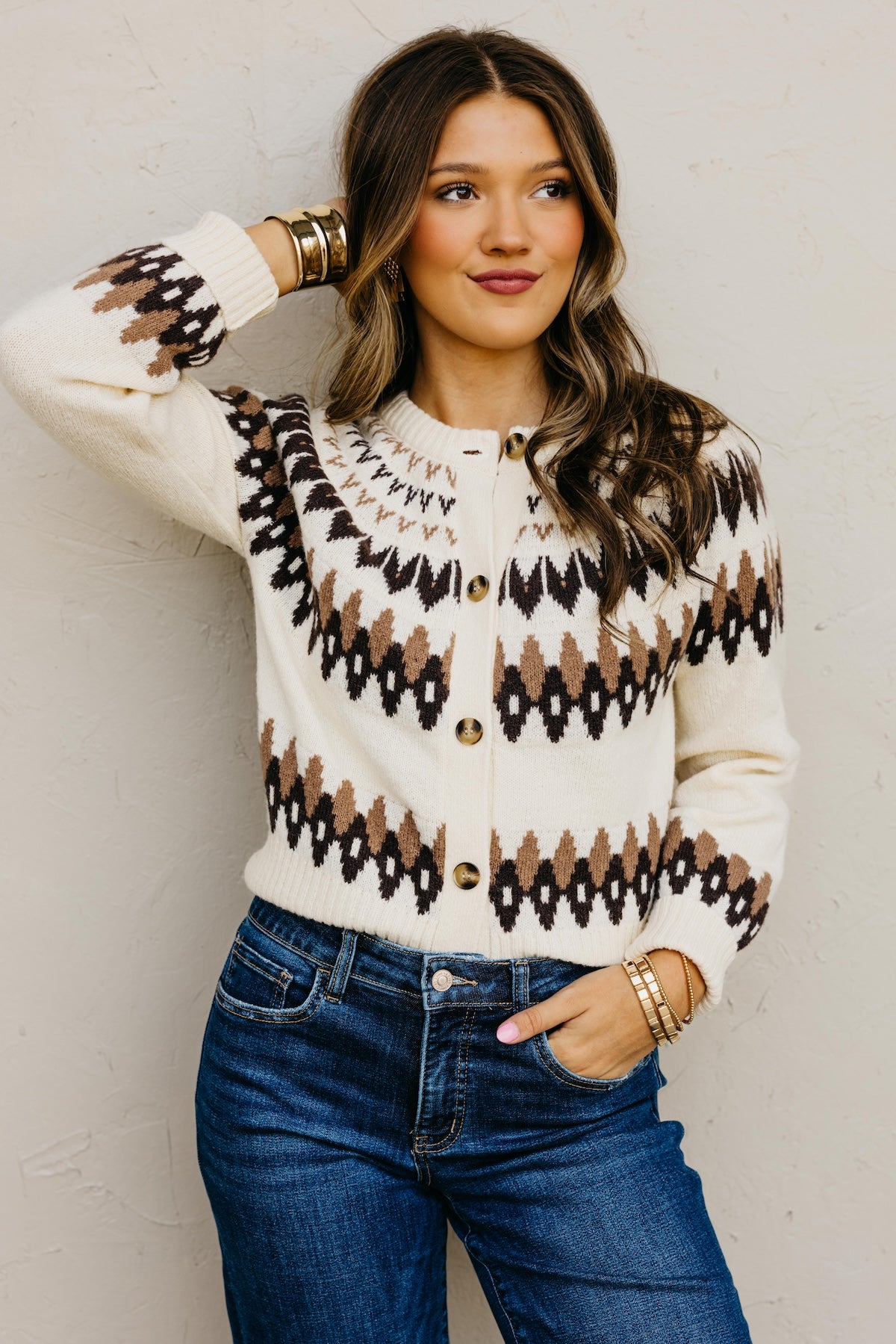 The Rosalee Fair Isle Sweater Cardigan