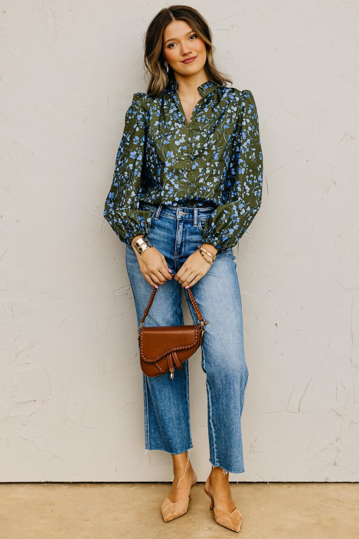 The Marissa Flower Woven Top