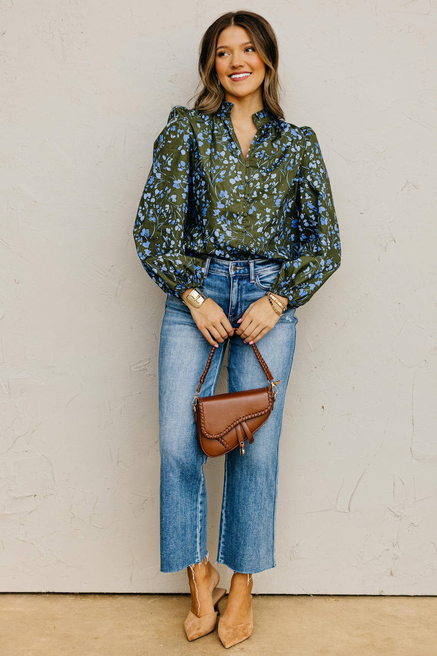 The Marissa Flower Woven Top