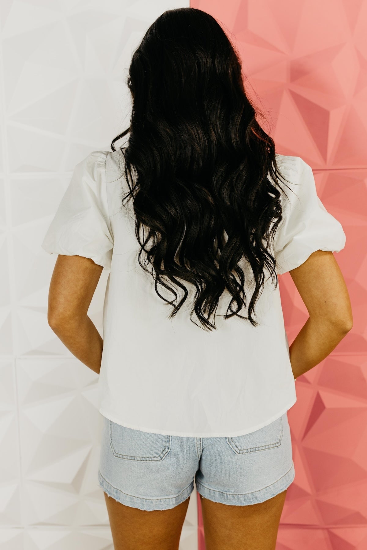 The Leonardo Smocked Yoke Poplin Blouse