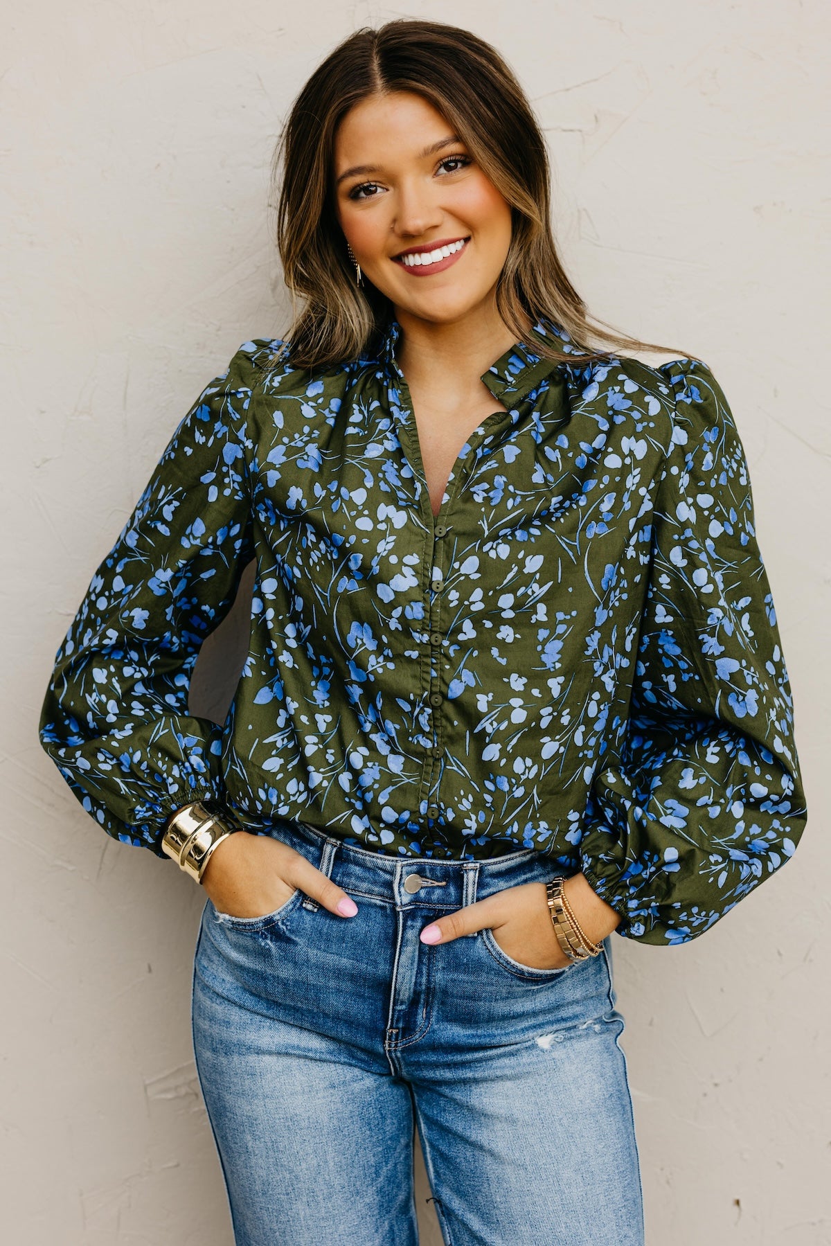 The Marissa Flower Woven Top