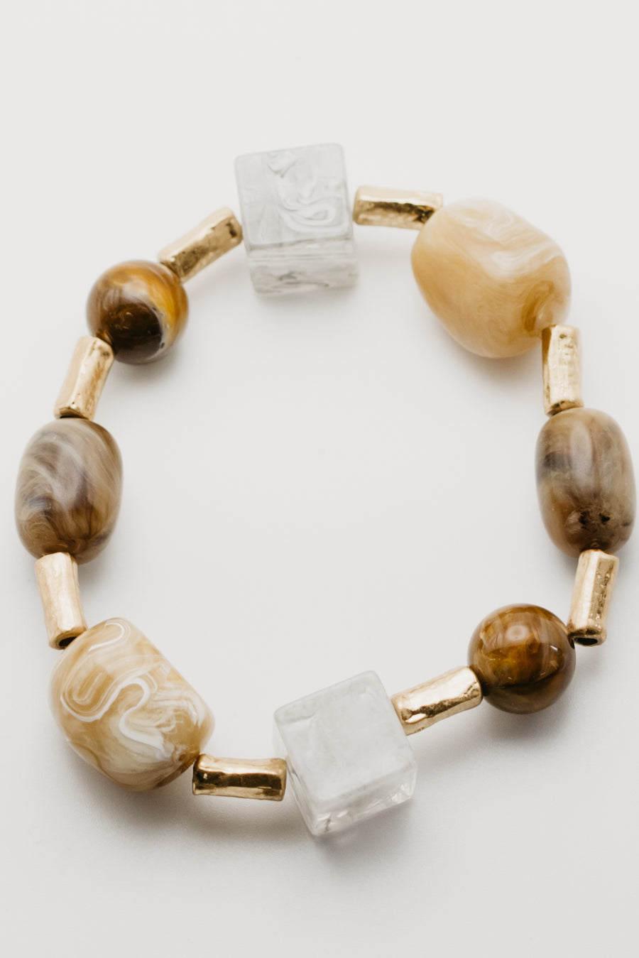 The Willis Mixed Resin Bead Stretch Bracelet