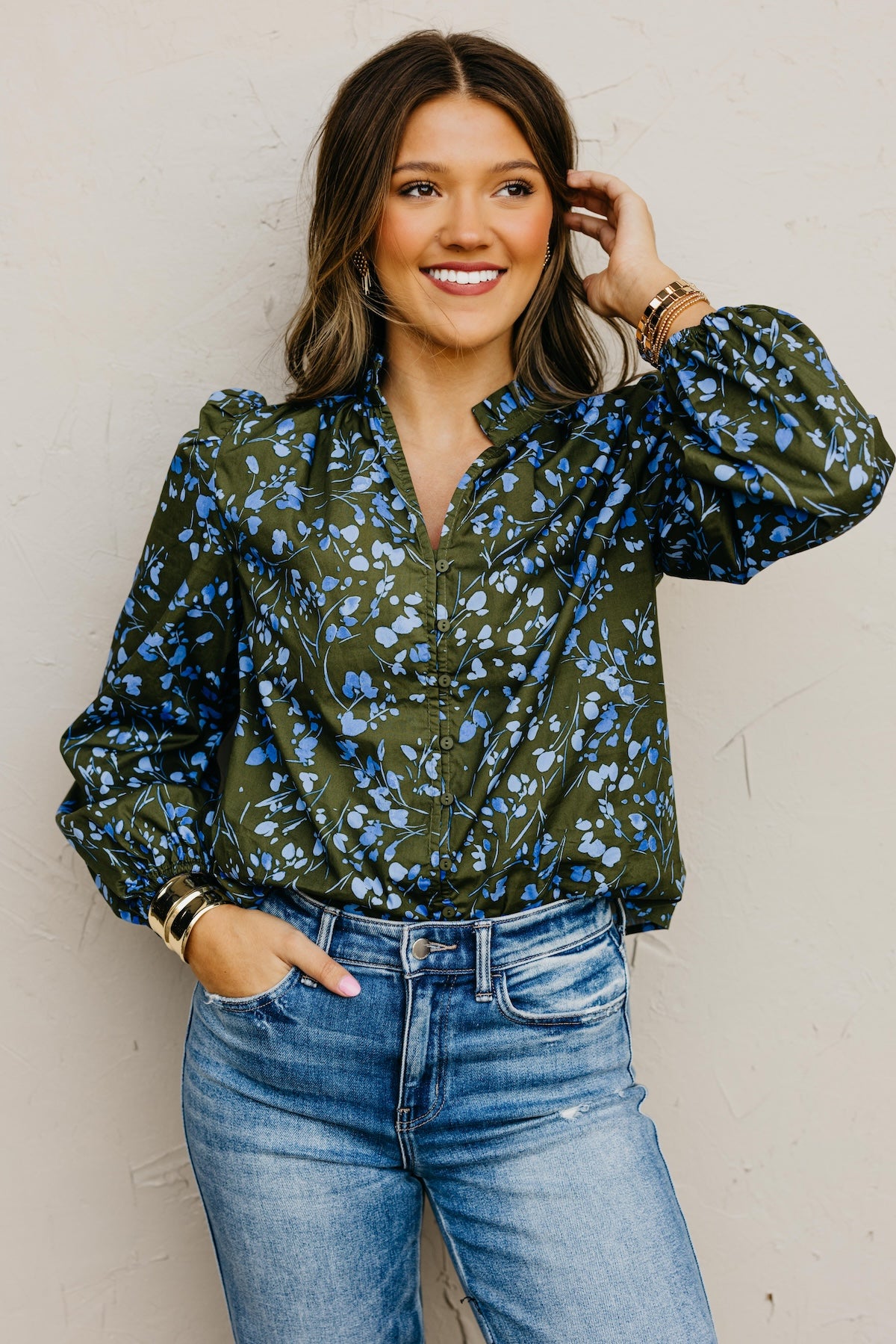 The Marissa Flower Woven Top