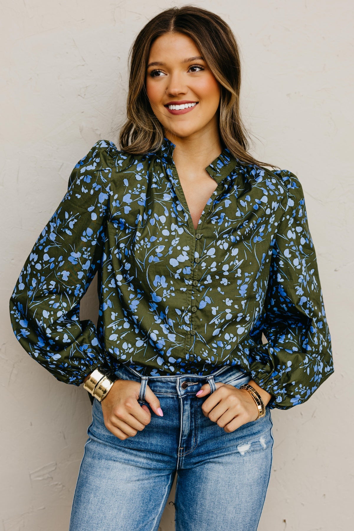 The Marissa Flower Woven Top