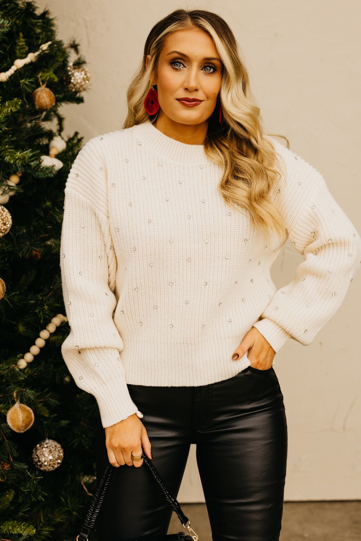 The Jade Rhinestone Sweater