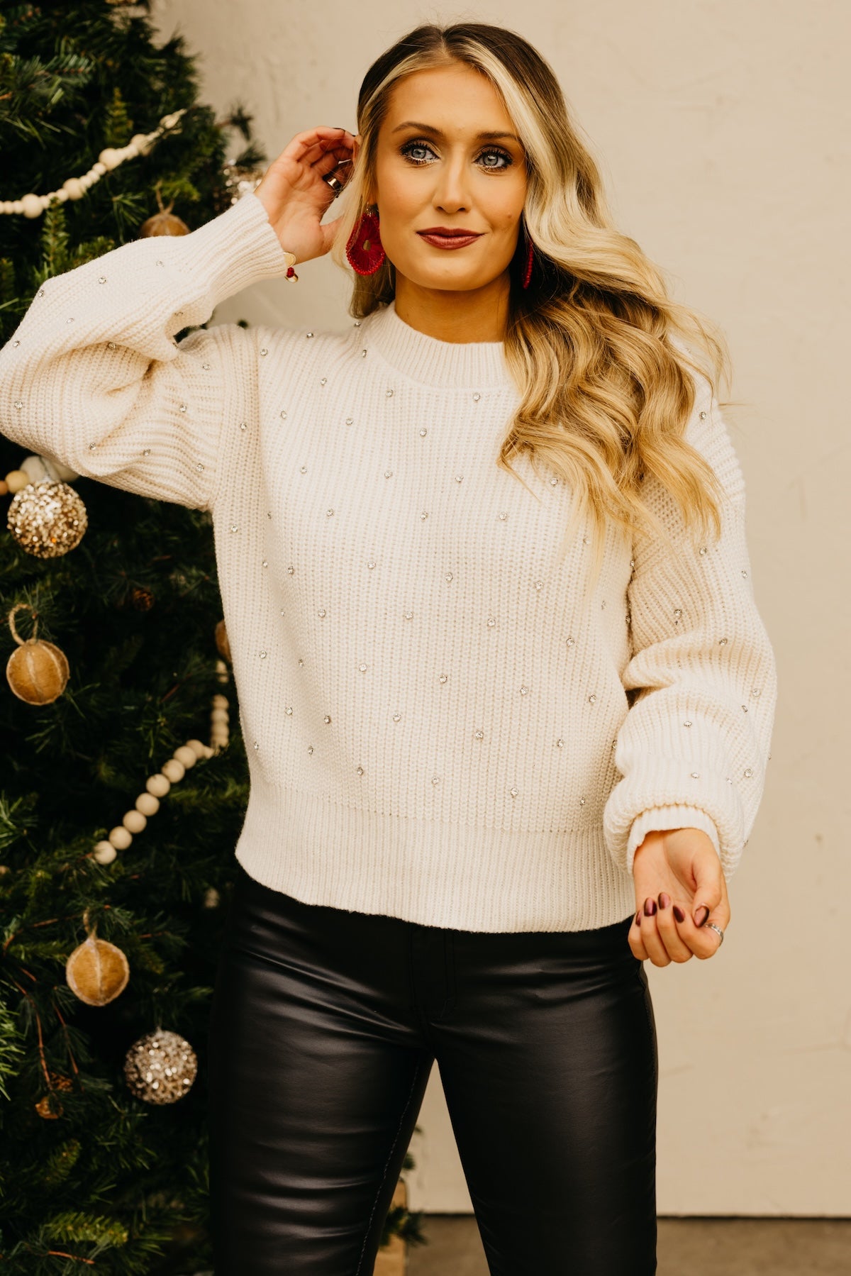 The Jade Rhinestone Sweater