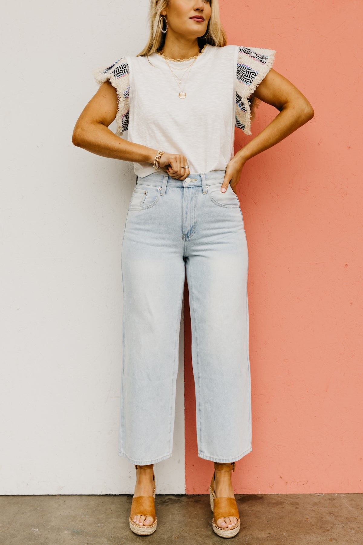 The Thea Adjustable Waist Crop Denim