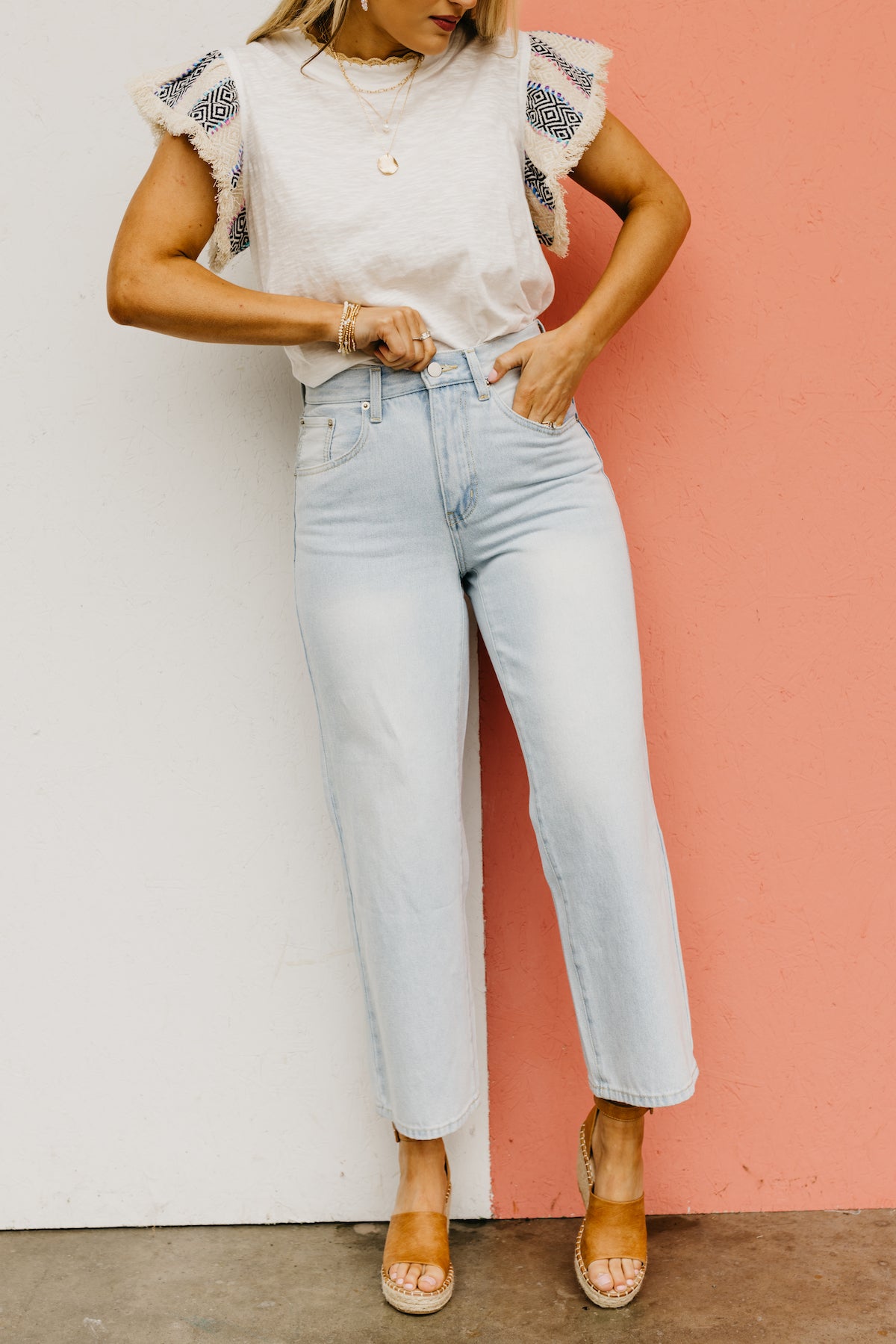 The Thea Adjustable Waist Crop Denim